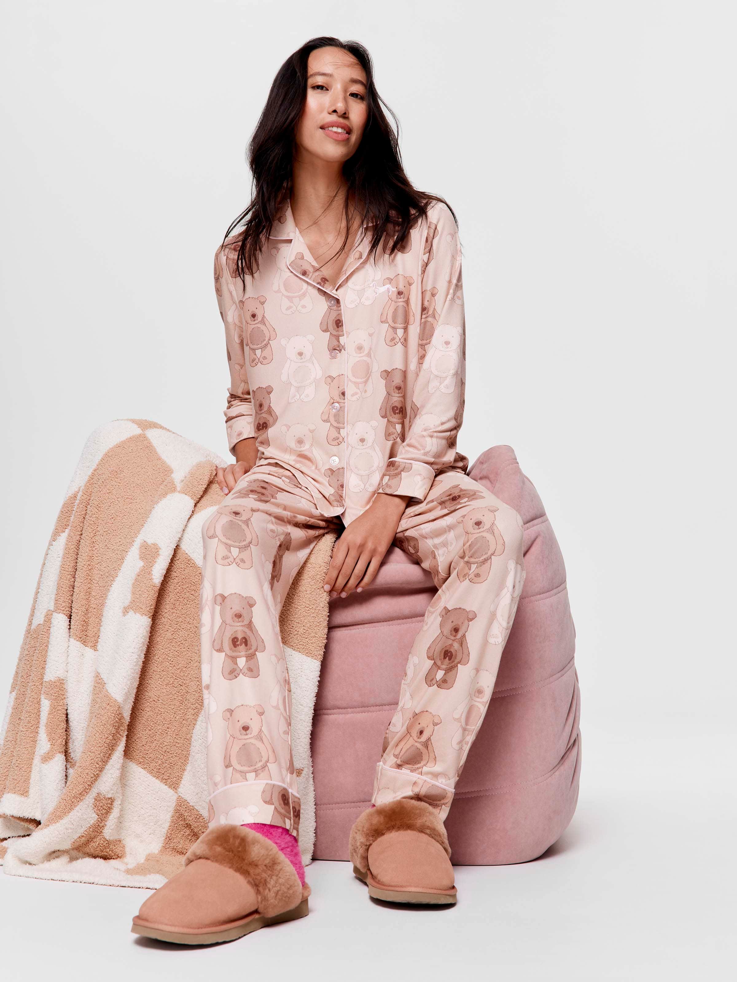 Teddy Plush Long Pj Set