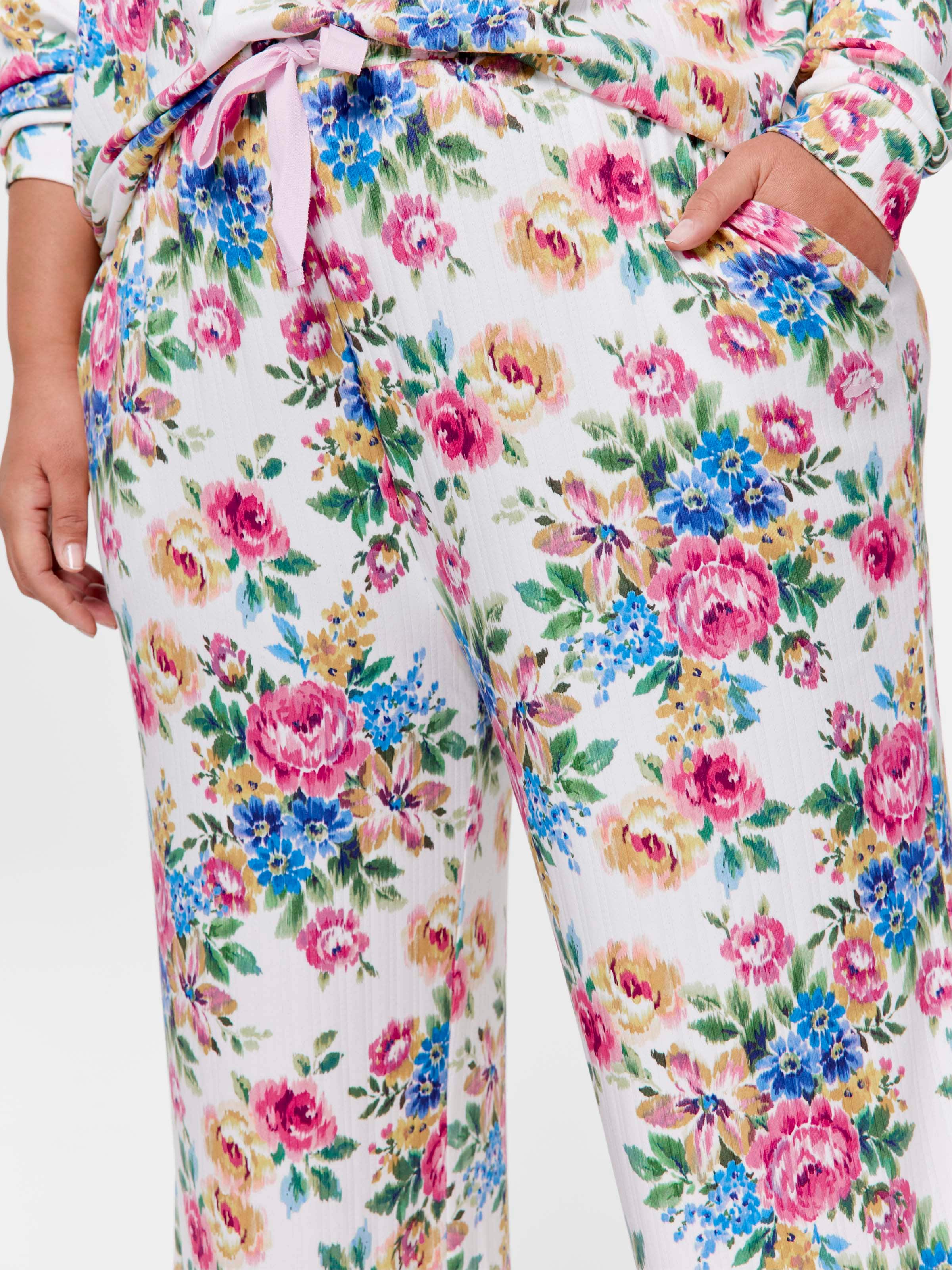 P.A. Plus Wallpaper Plush Straight Leg Pj Pant