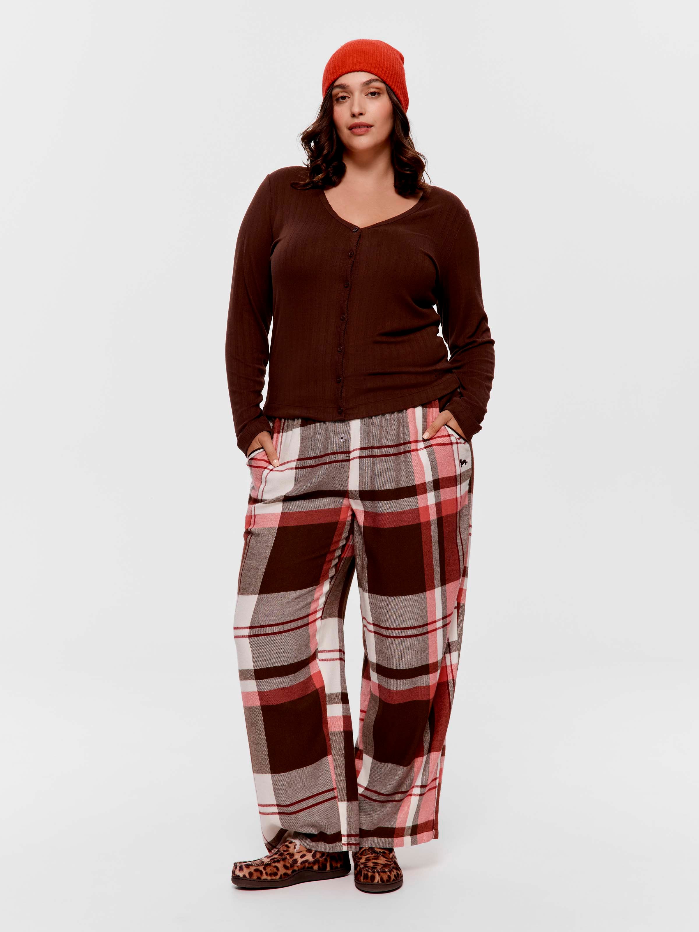 P.A. Plus Chocolate Pointelle Cardi Top