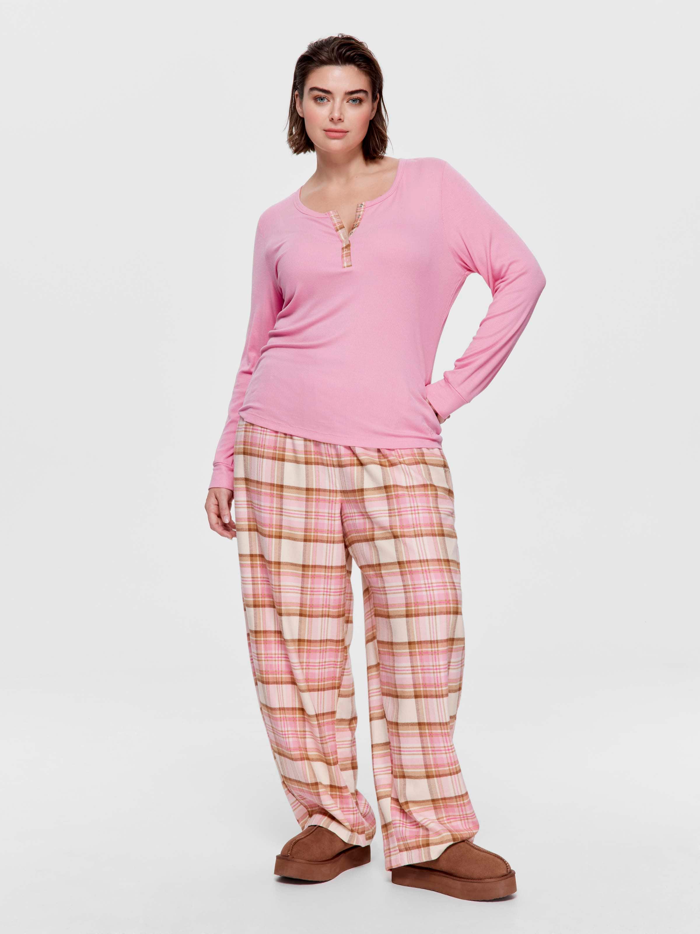 P.A. Plus Bamboo Rib Check Henley