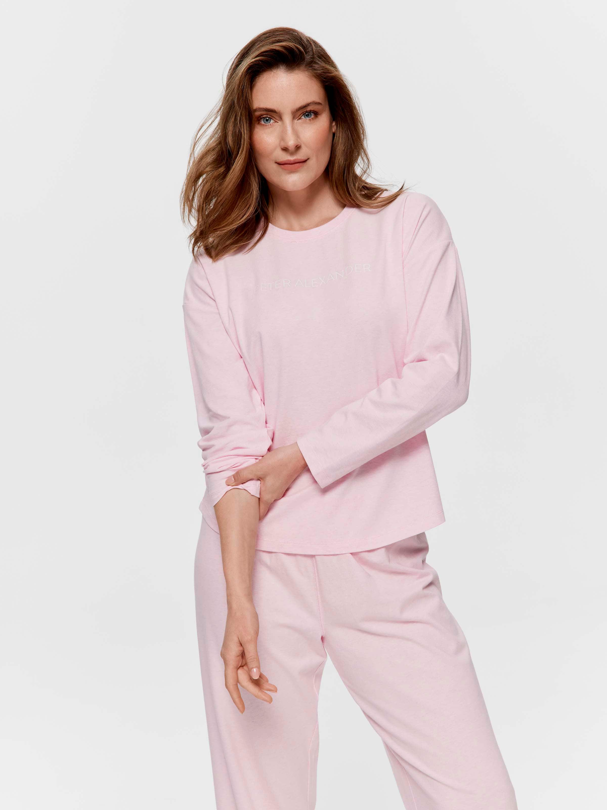 Pink Marle Oversized Long Sleeve Top