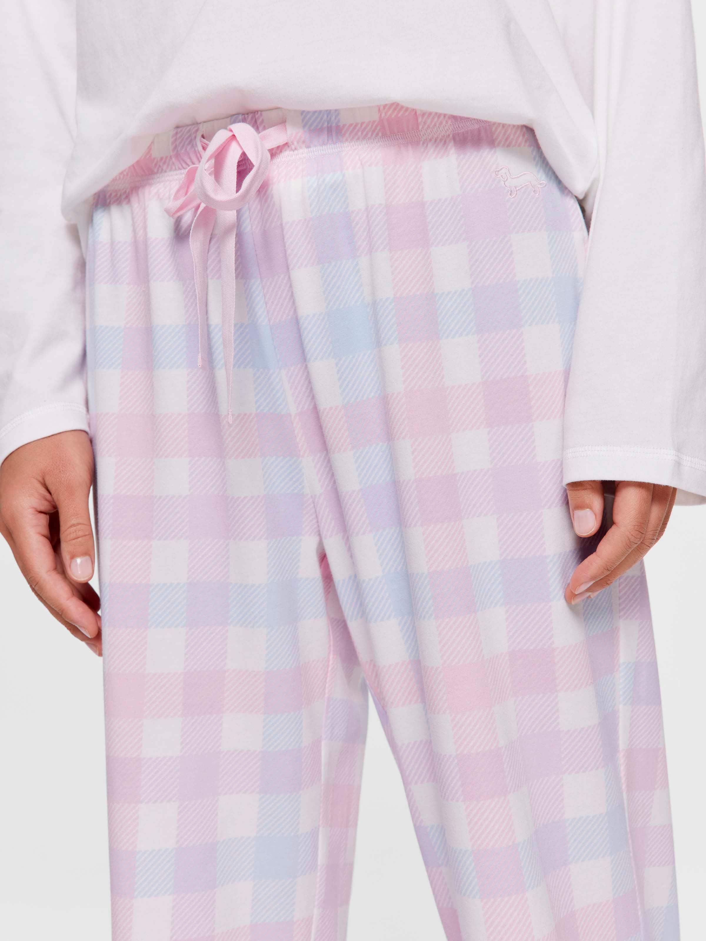 Pastel Gingham Tapered Pj Pant