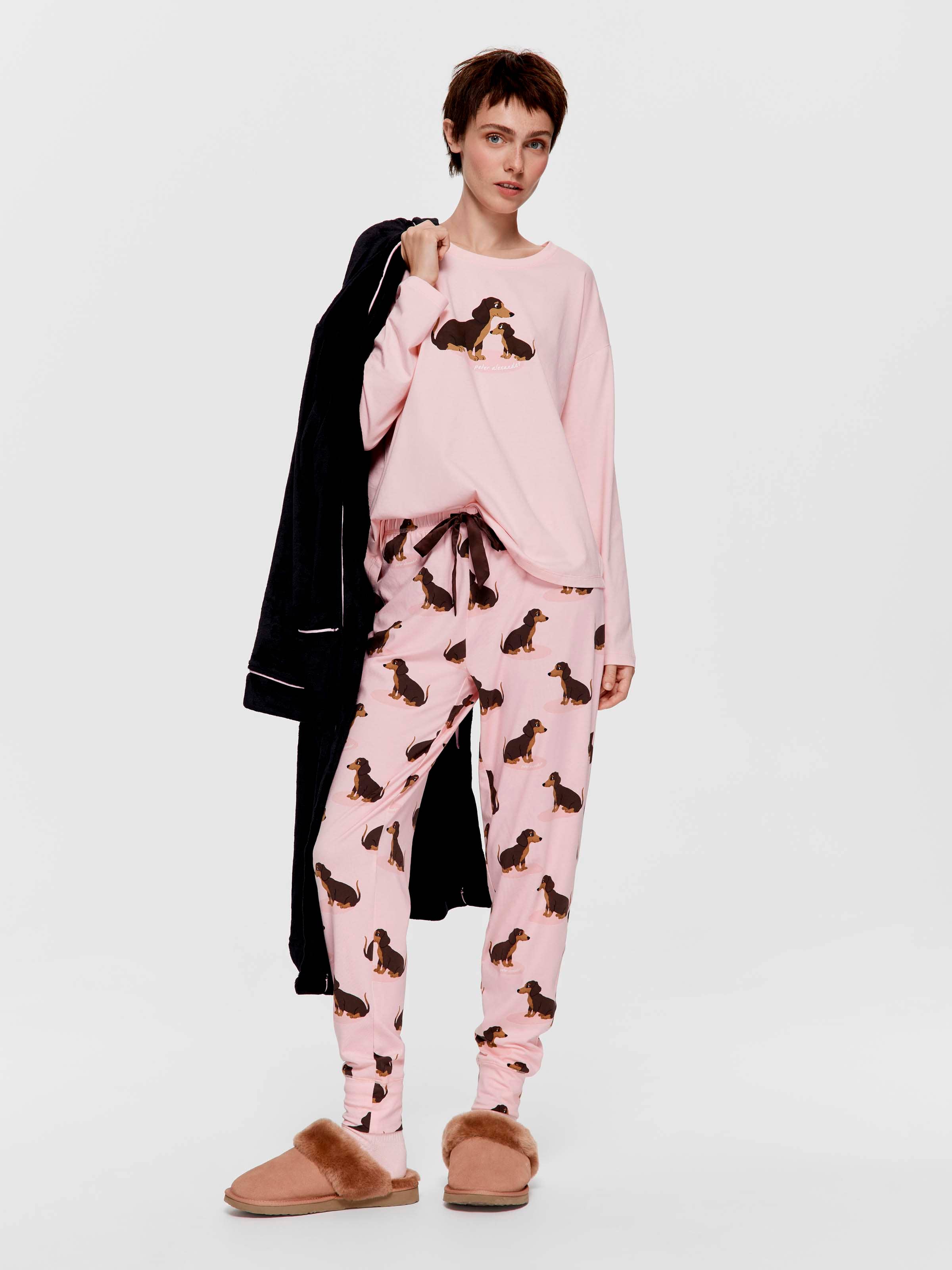 Dachshund Cuddle Long Pj Set