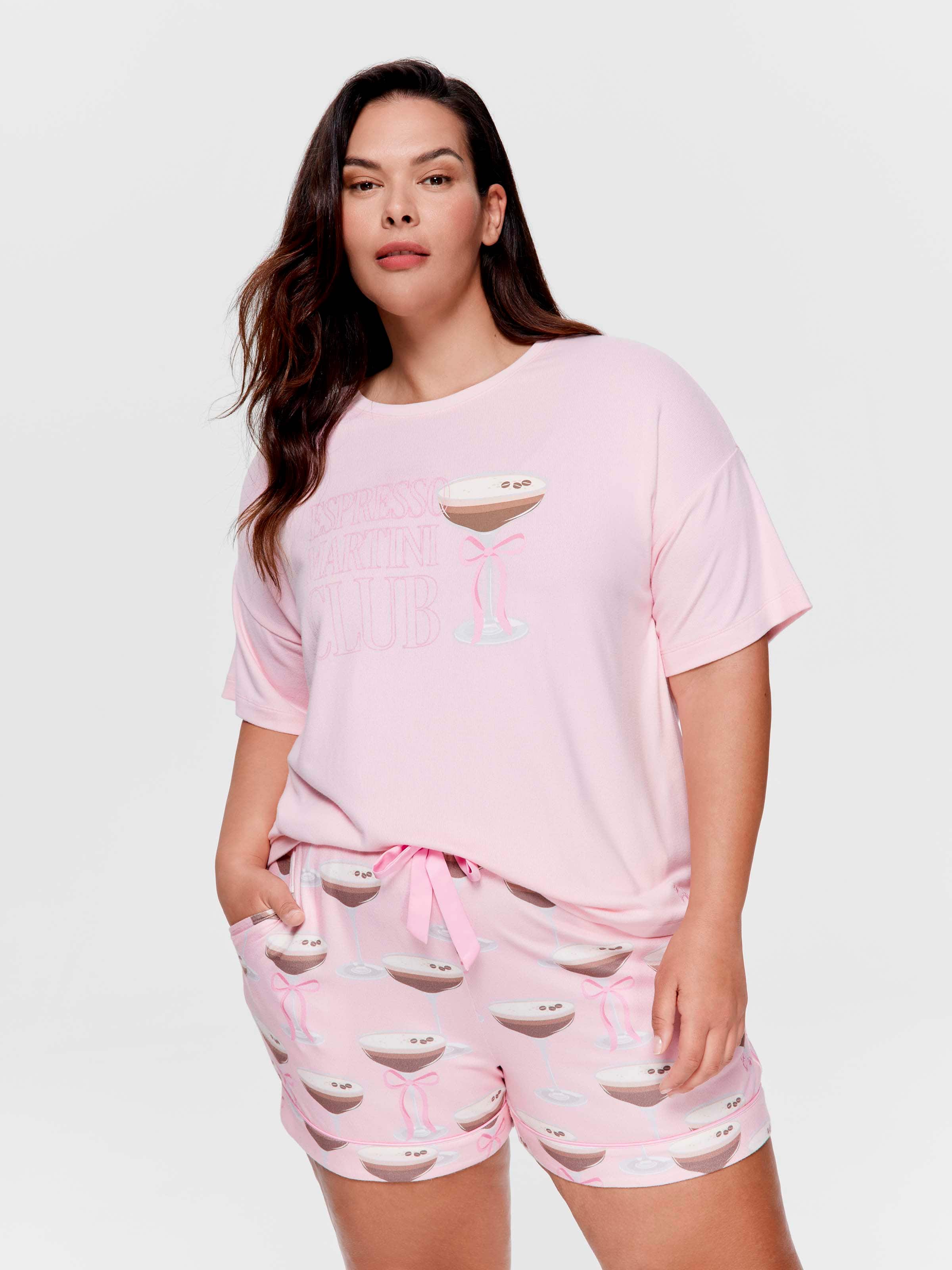 P.A. Plus Espresso Martini Plush Long Pj Short