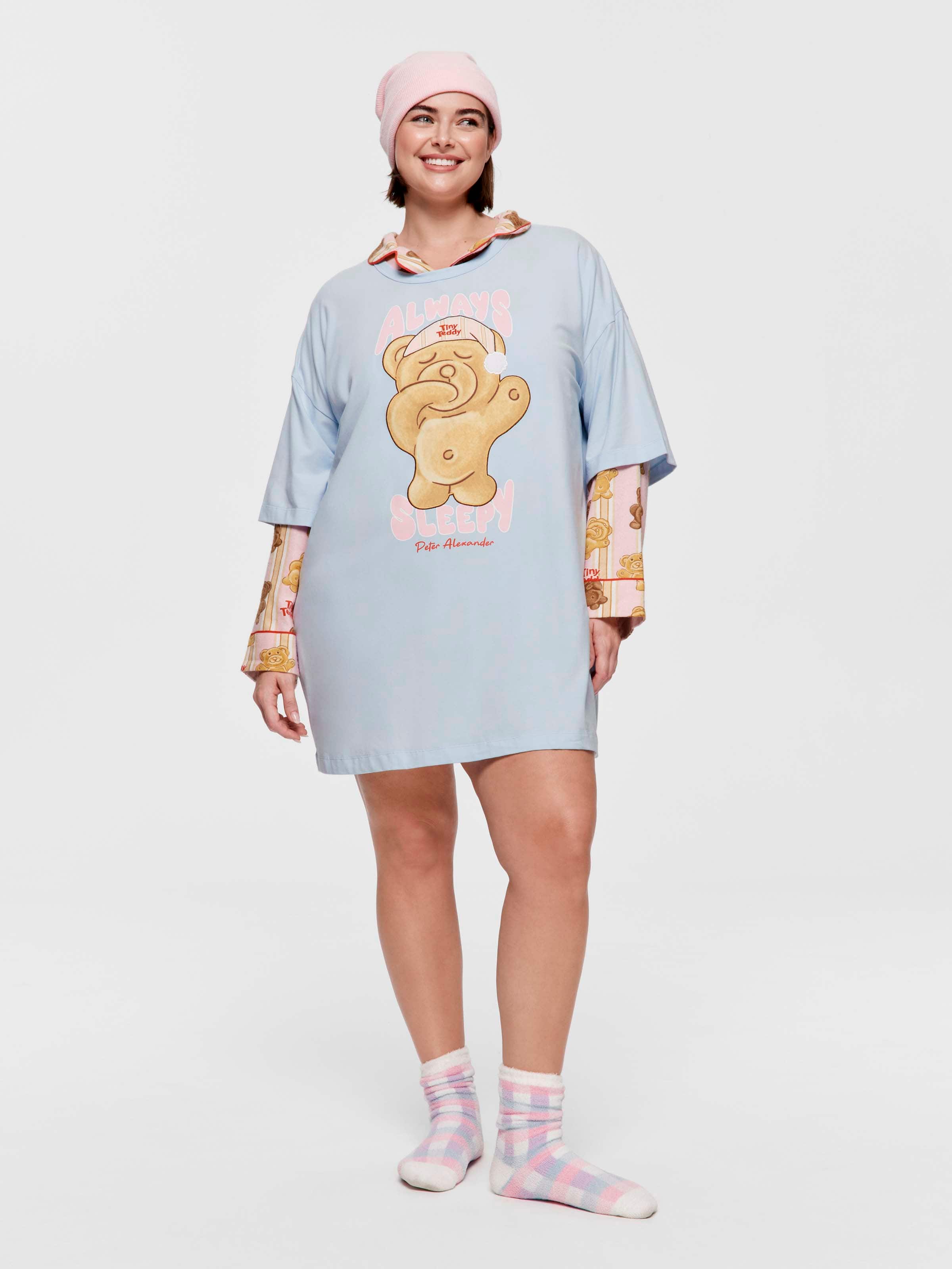 P.A. Plus Arnott's Tiny Teddy Oversized Sleep Tee