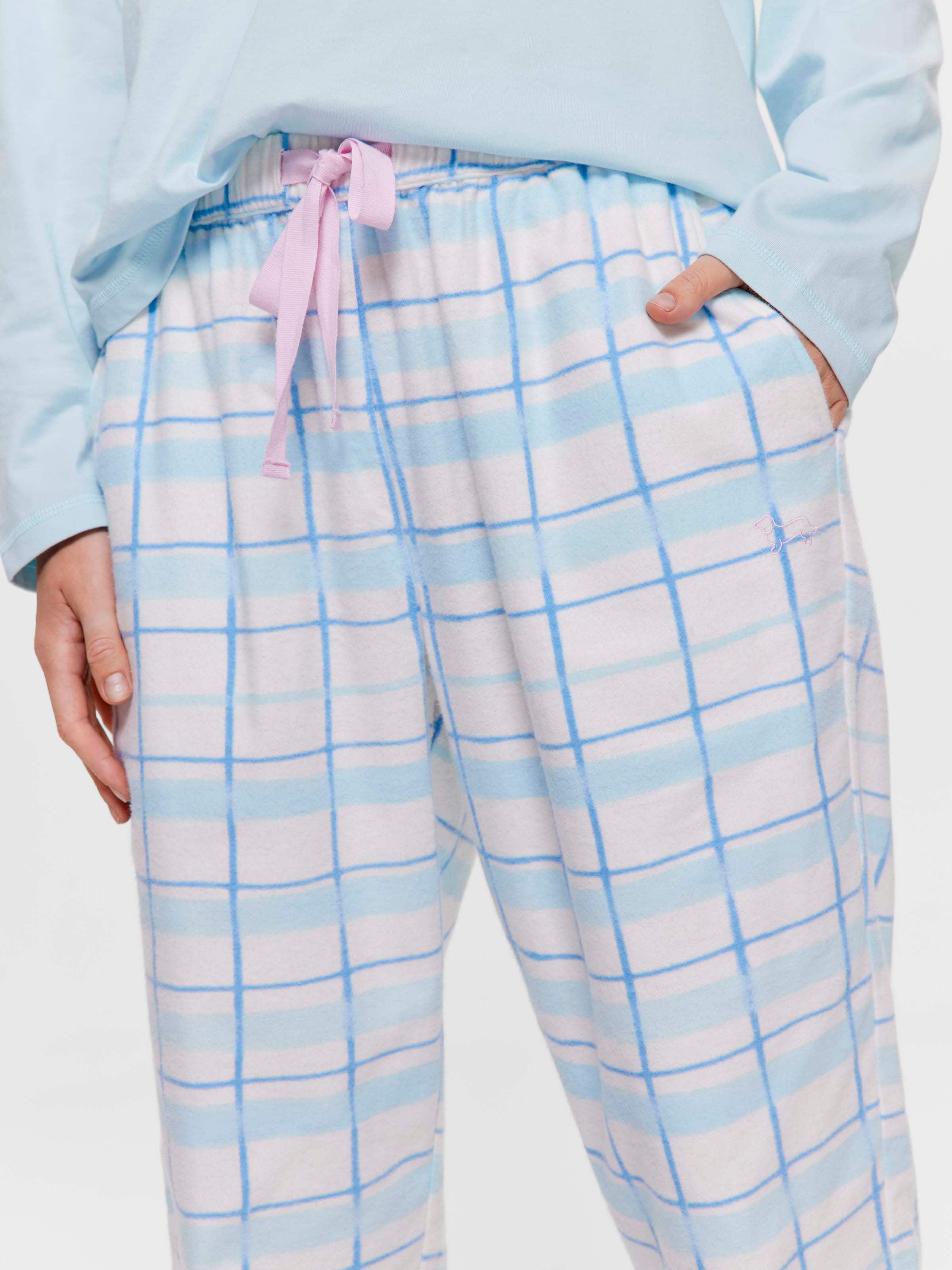 Painted Check 100% Cotton Flannelette Cuff Pj Pant