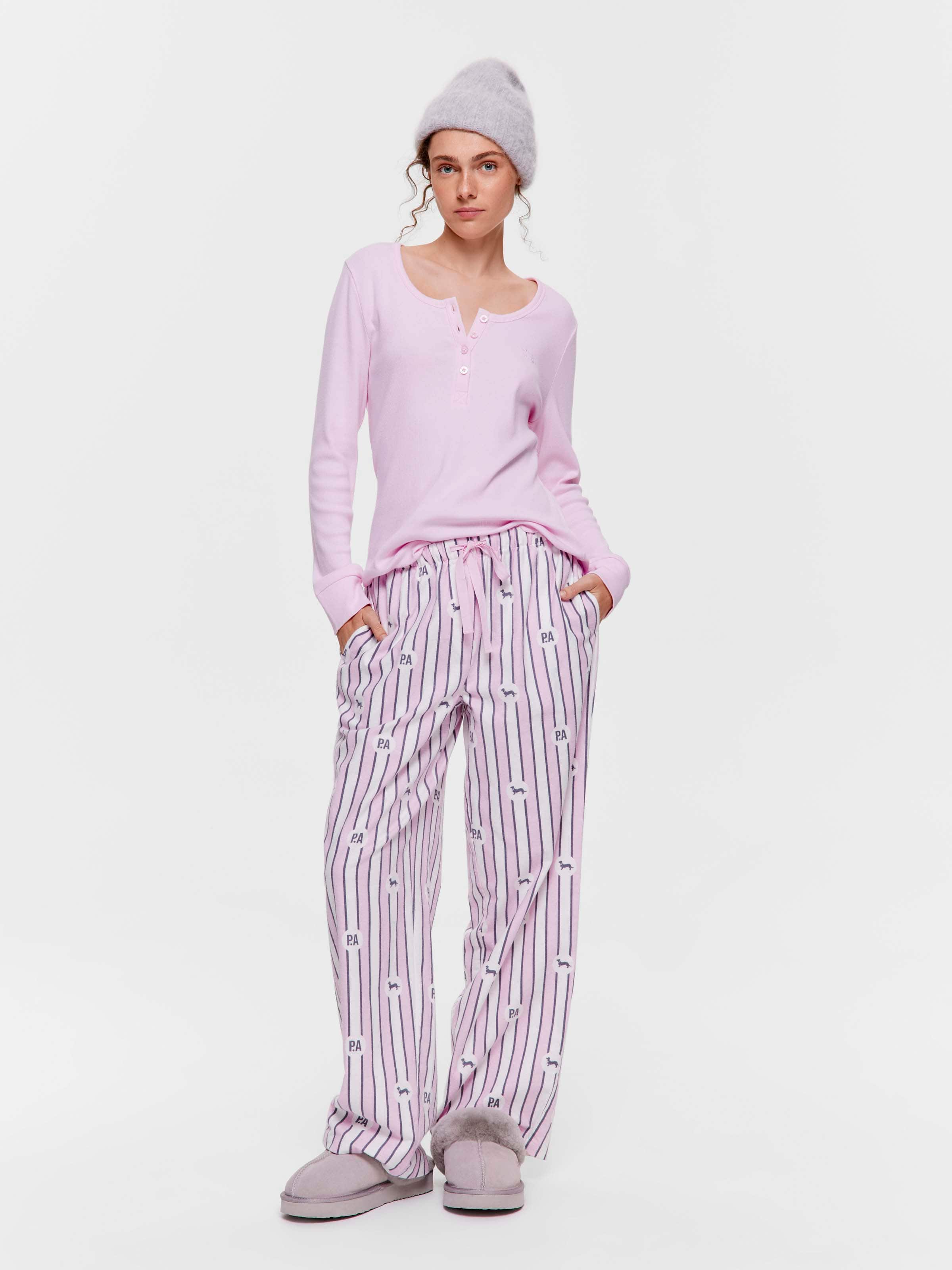 Penny Logo Stripe 100% Cotton Flannelette Classic Pj Pant