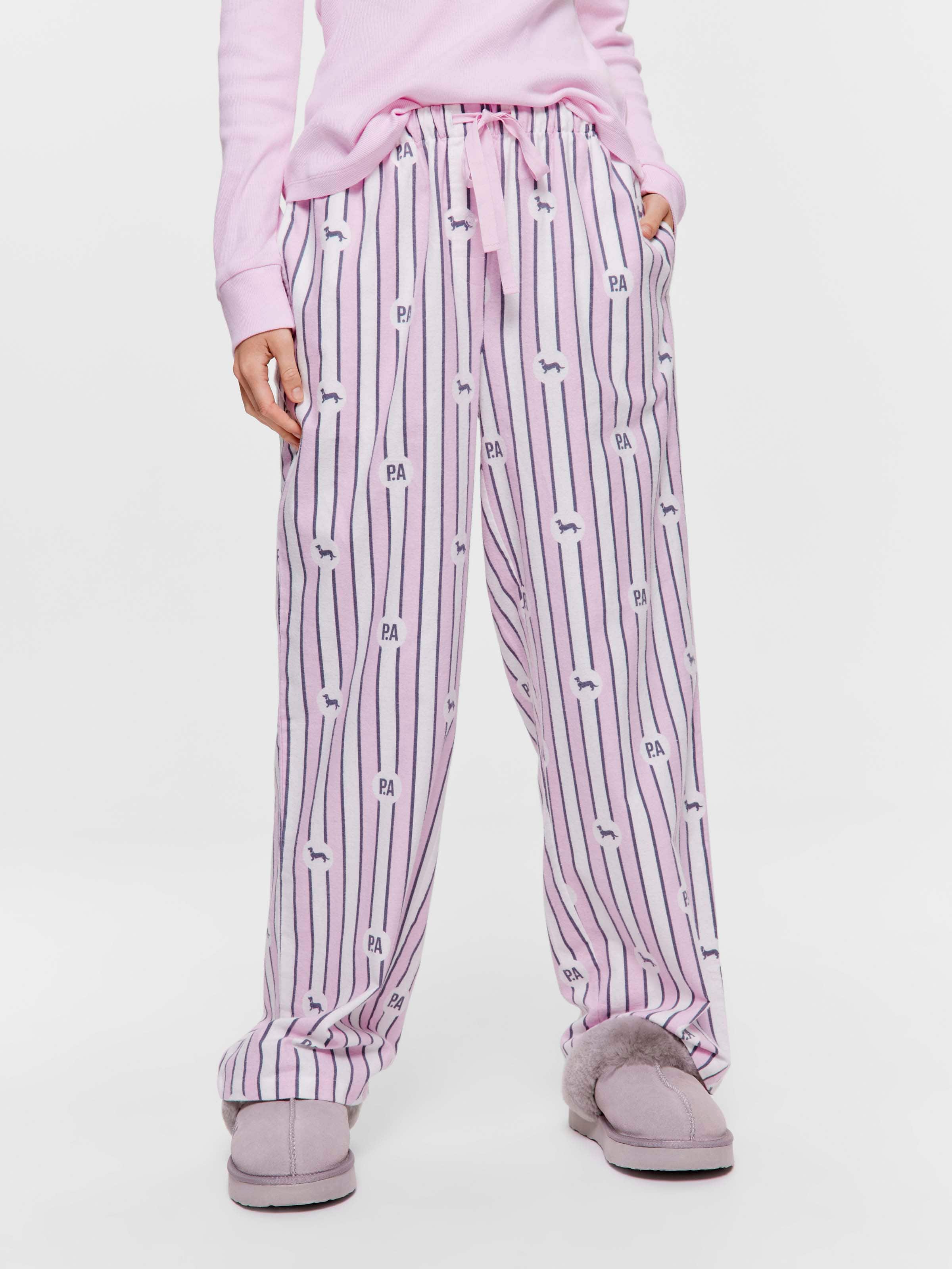 Penny Logo Stripe 100% Cotton Flannelette Classic Pj Pant