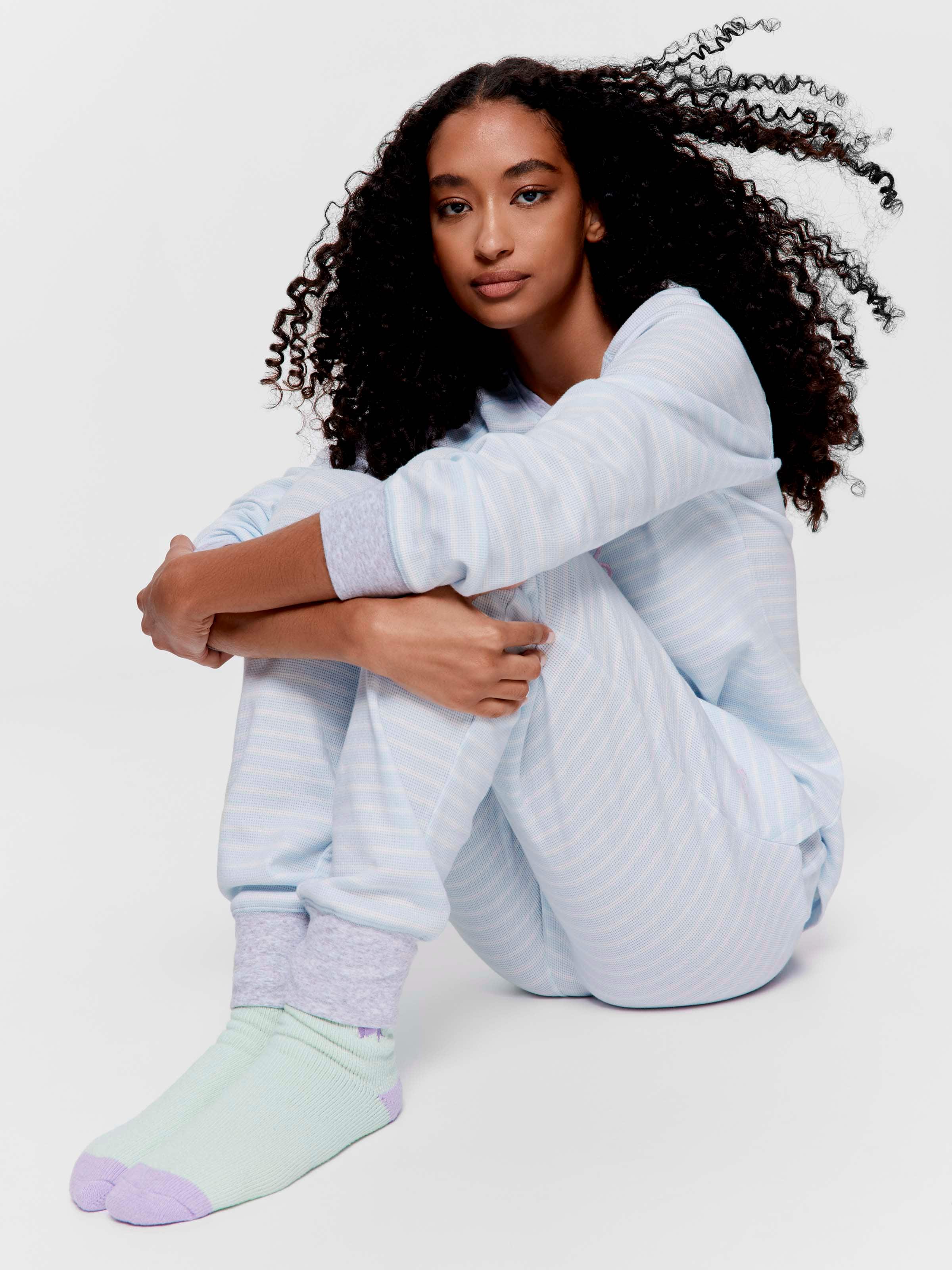Blue Stripe Waffle Easy Pj Pant