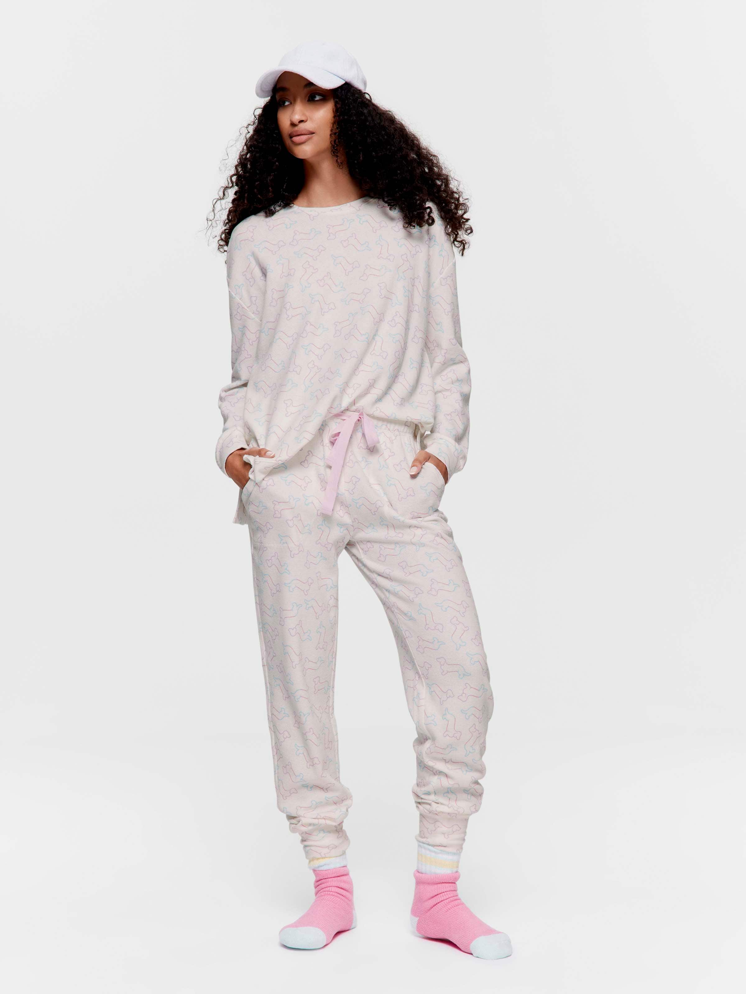 Rainbow Penny Waffle Easy Pj Pant