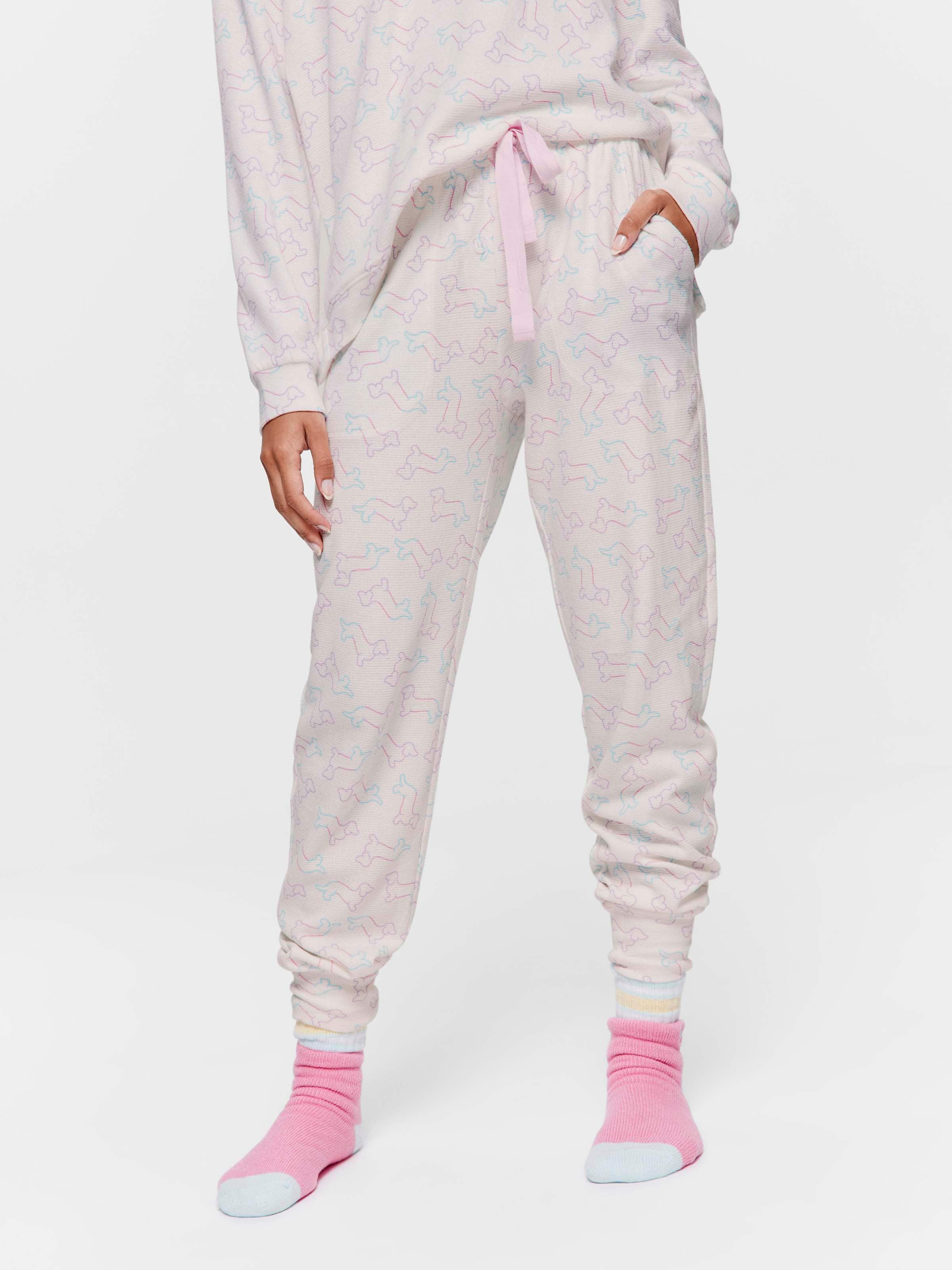 Rainbow Penny Waffle Easy Pj Pant