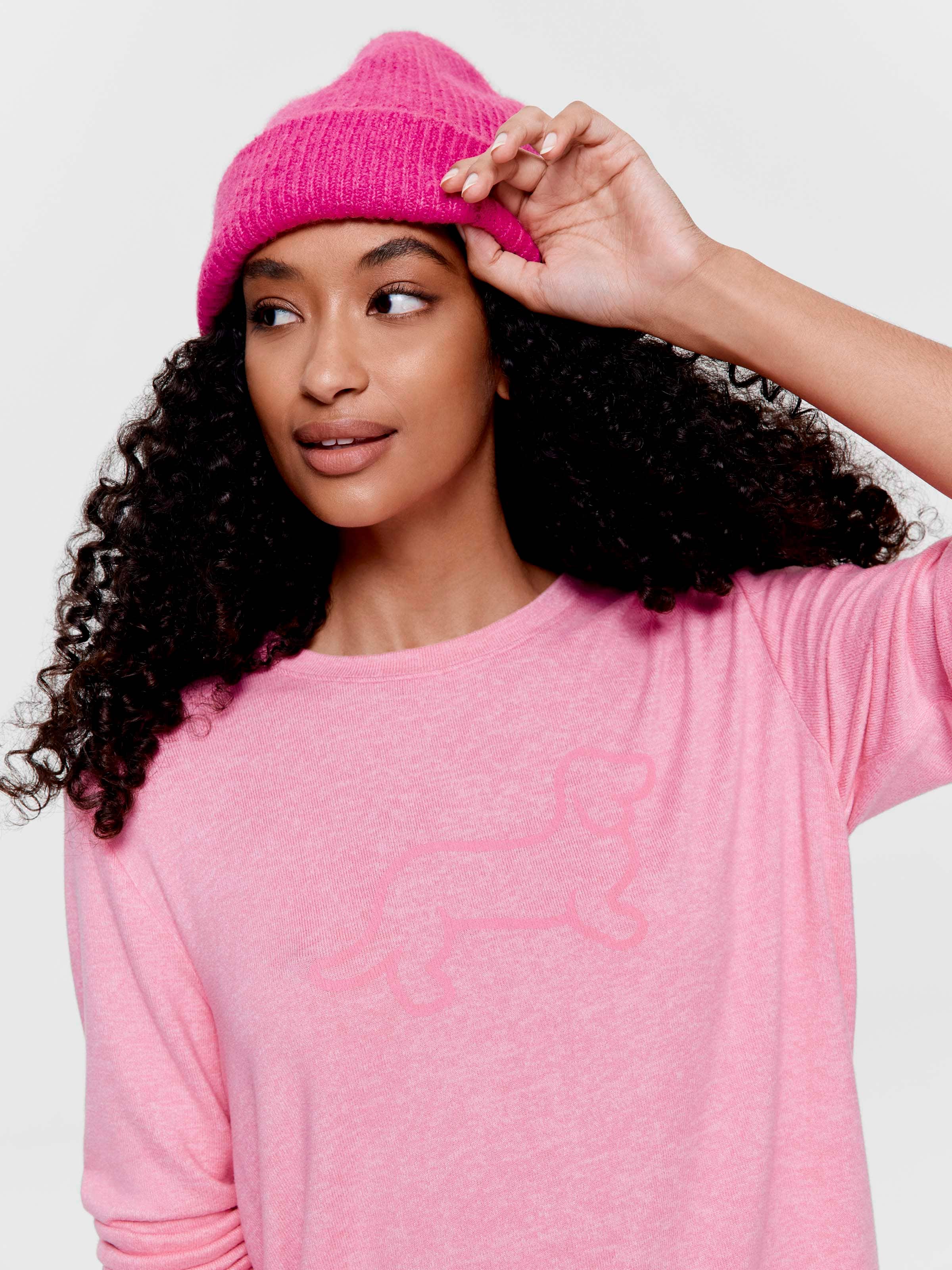 Watermelon Fuzzy Long Sleeve Top