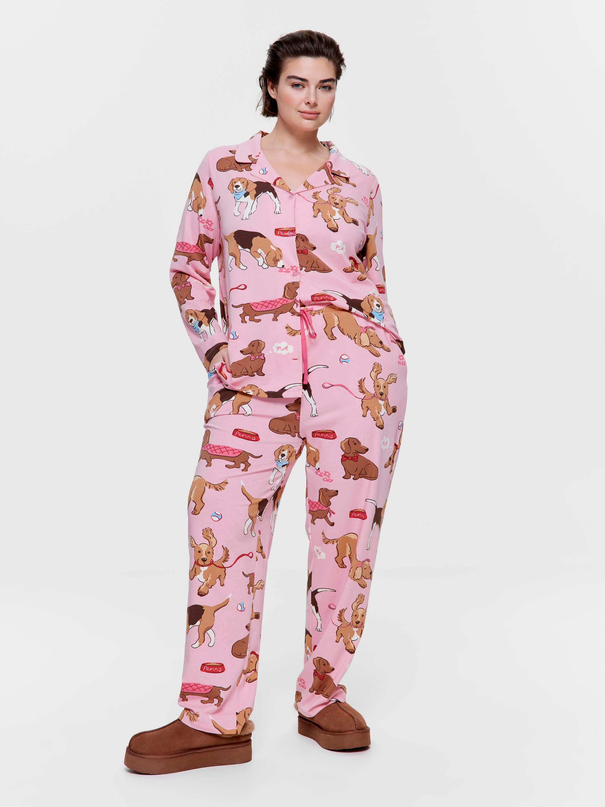 P.A. Plus I Like Big Pups Long Pj Set