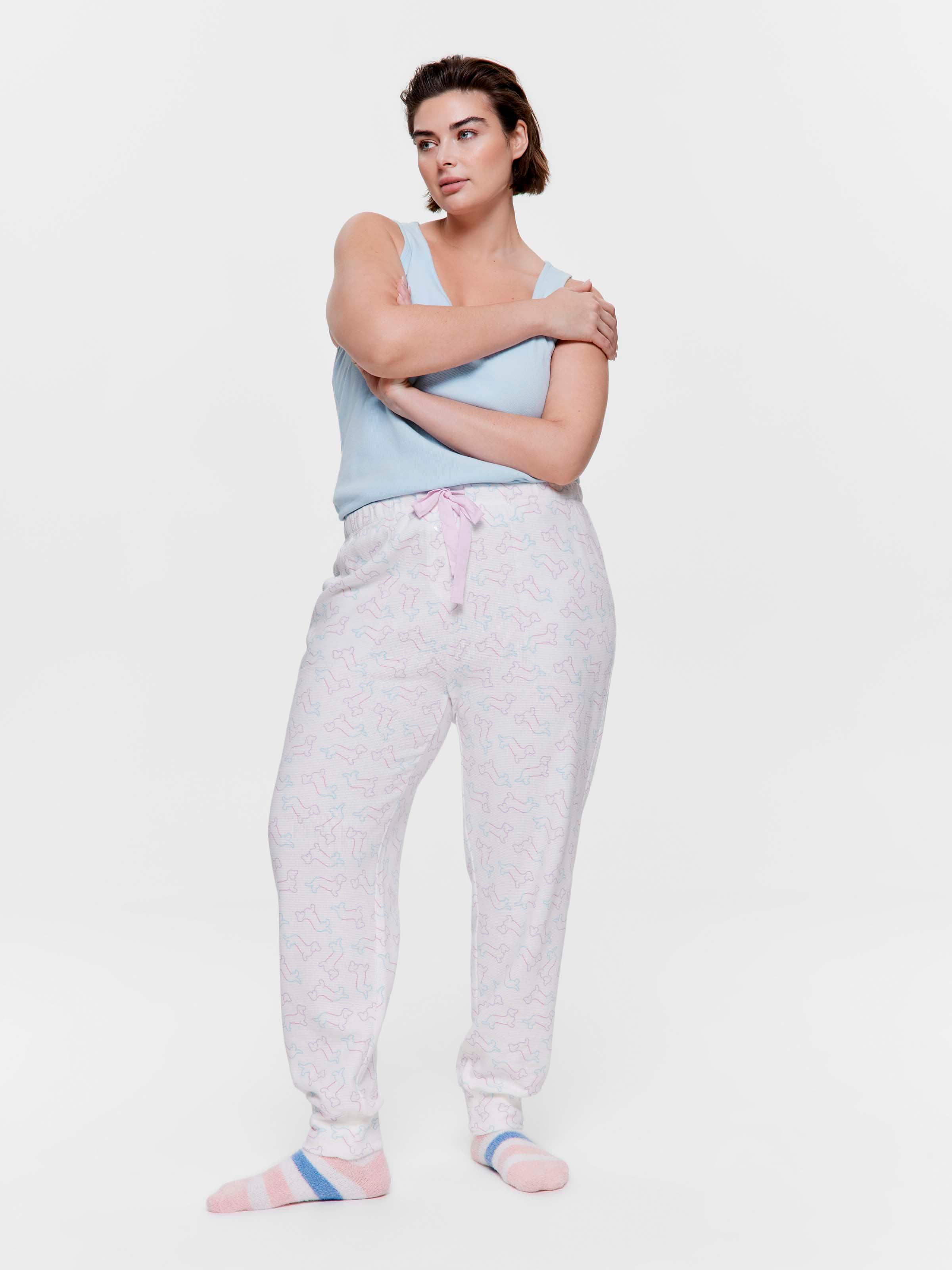 P.A. Plus Rainbow Penny Waffle Easy Pj Pant