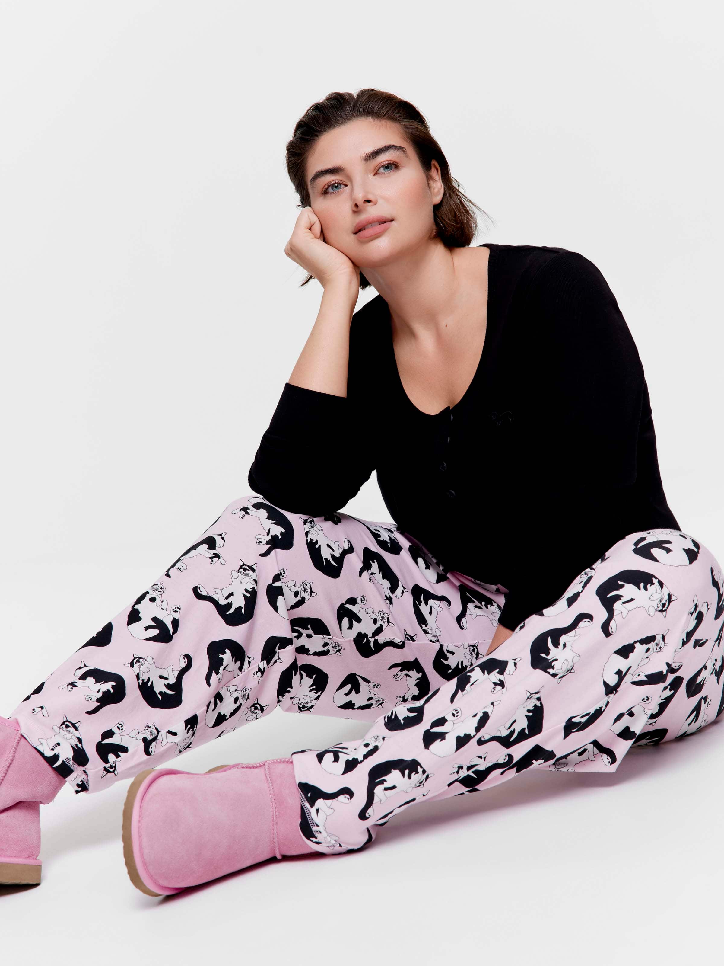 P.A. Plus Cats Rule Tapered Pj Pant