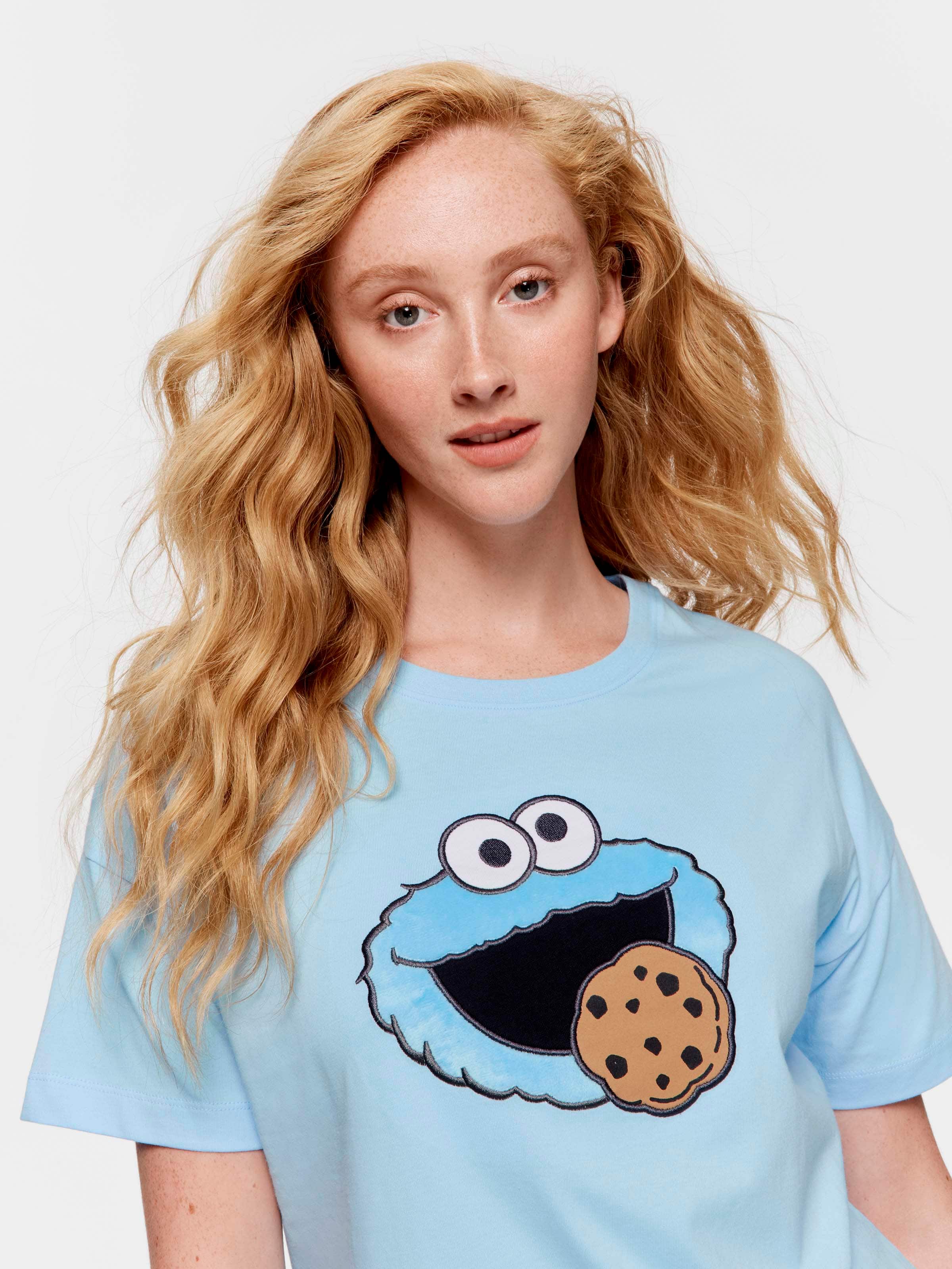 Cookie Monster 100% Cotton Oversized Tee