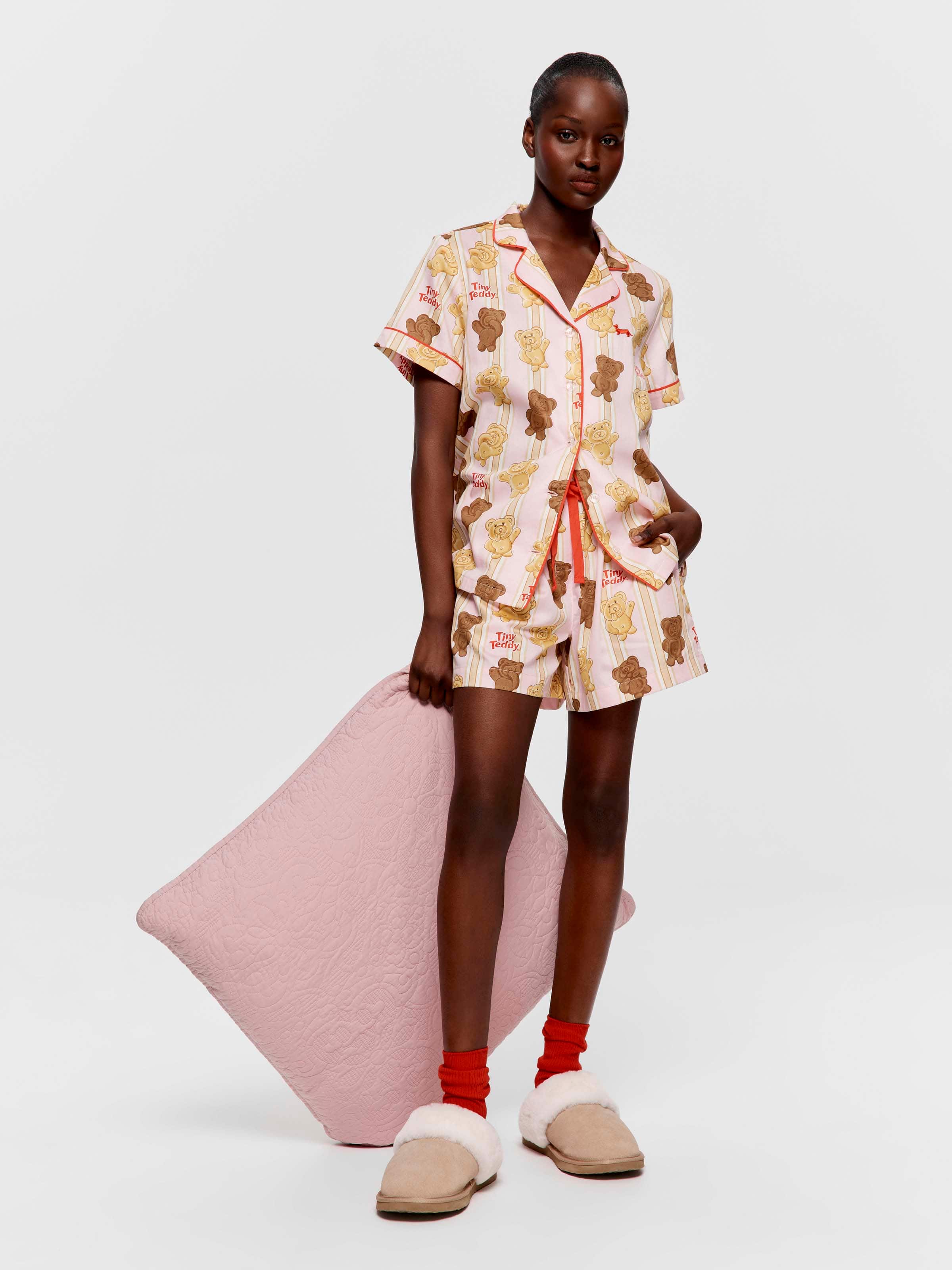 Arnott's Tiny Teddy 100% Cotton Shortie Pj Set