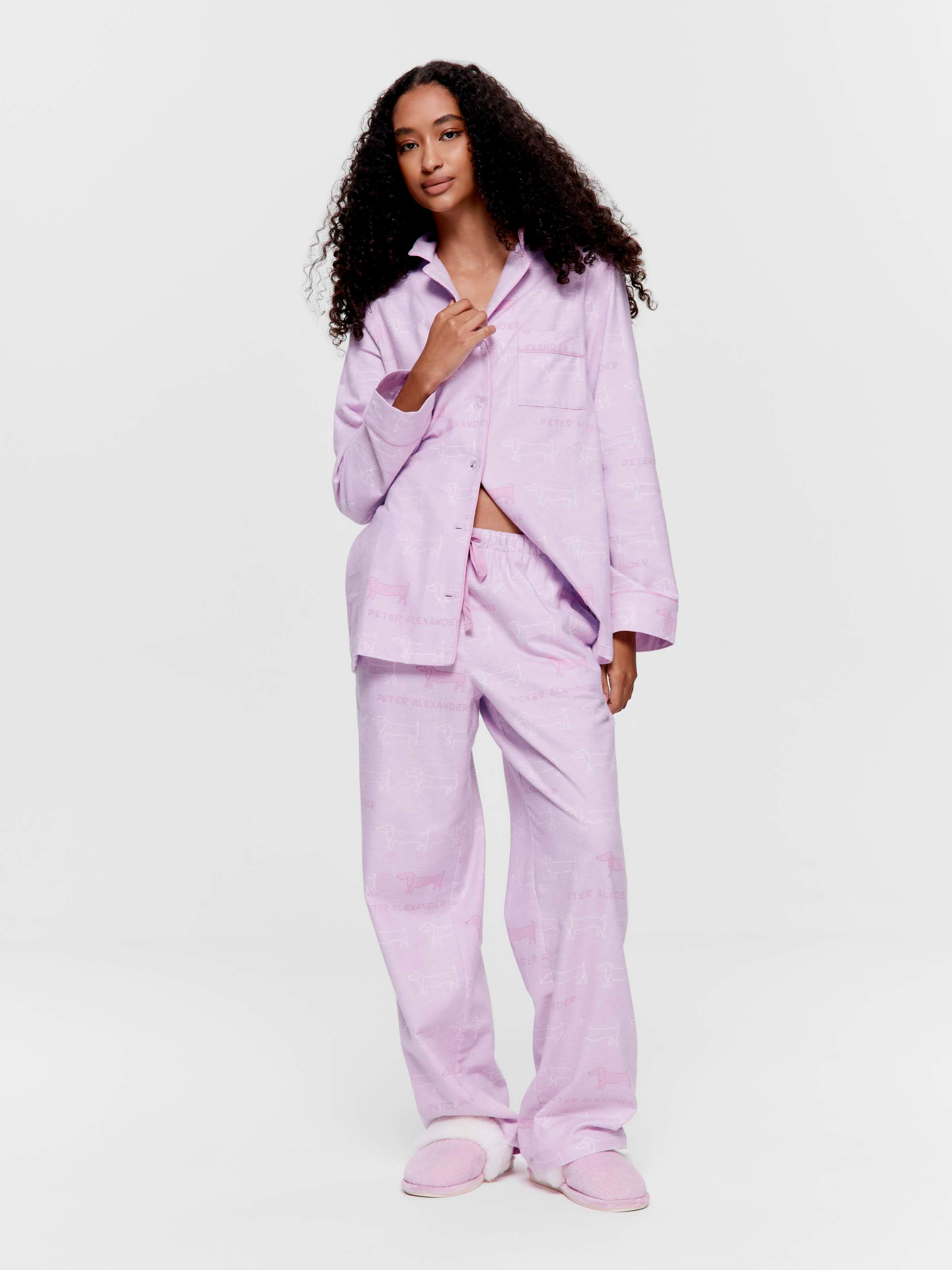 Lilac Penny 100% Cotton Flannelette Classic Pj Set