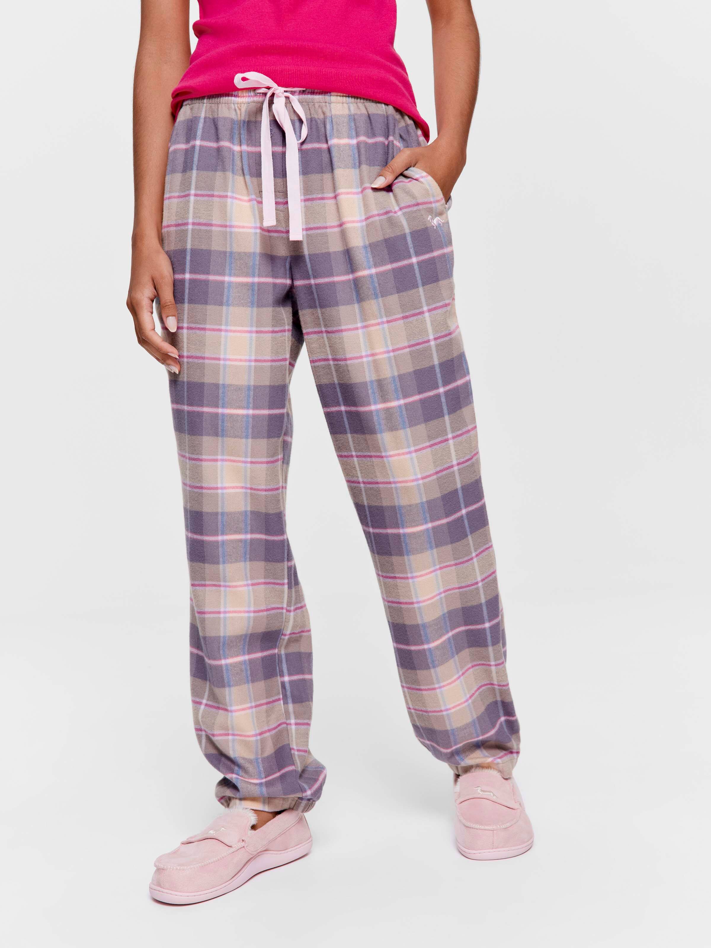 Warm Check 100% Cotton Flannelette Tapered Pj Pant