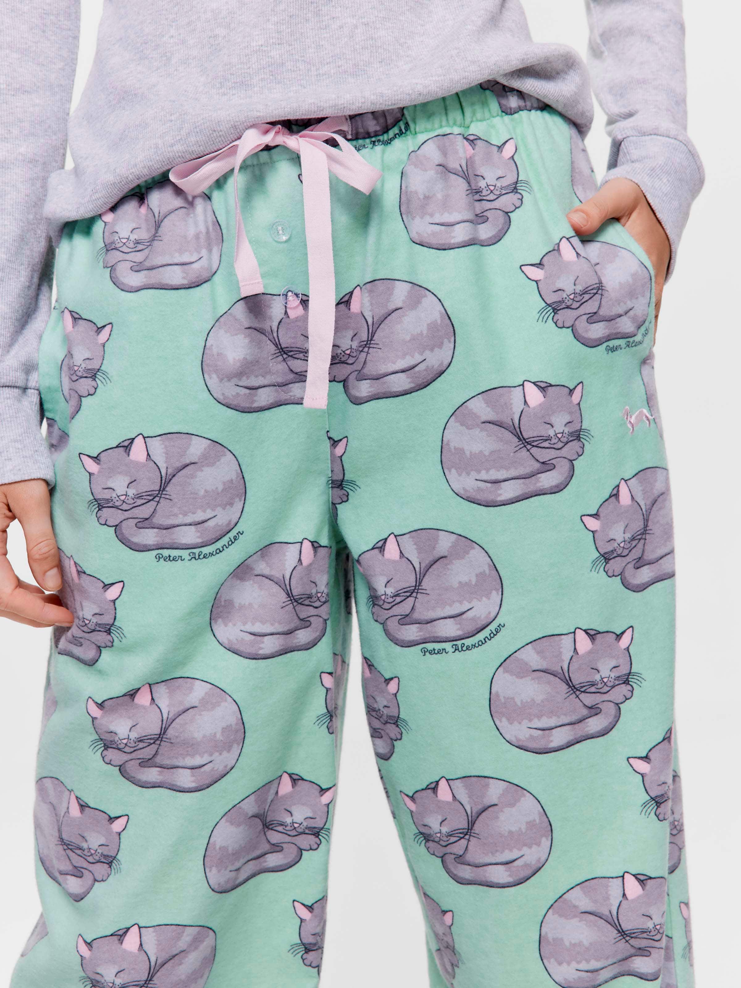 Sleepy Cat 100% Cotton Flannelette Classic Pj Pant
