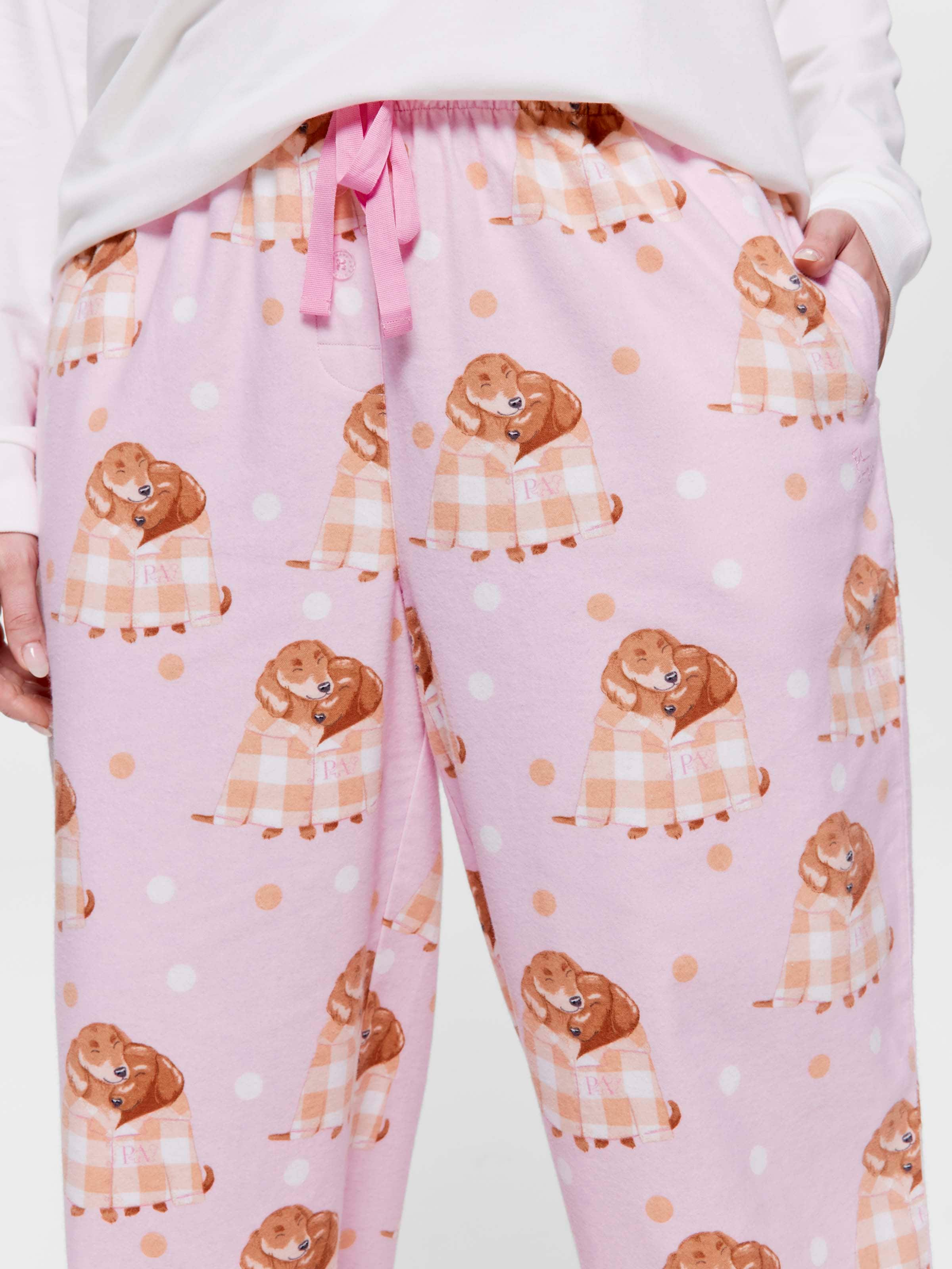 P.A. Plus Cuddling Penny 100% Cotton Flannelette Classic Pj Pant