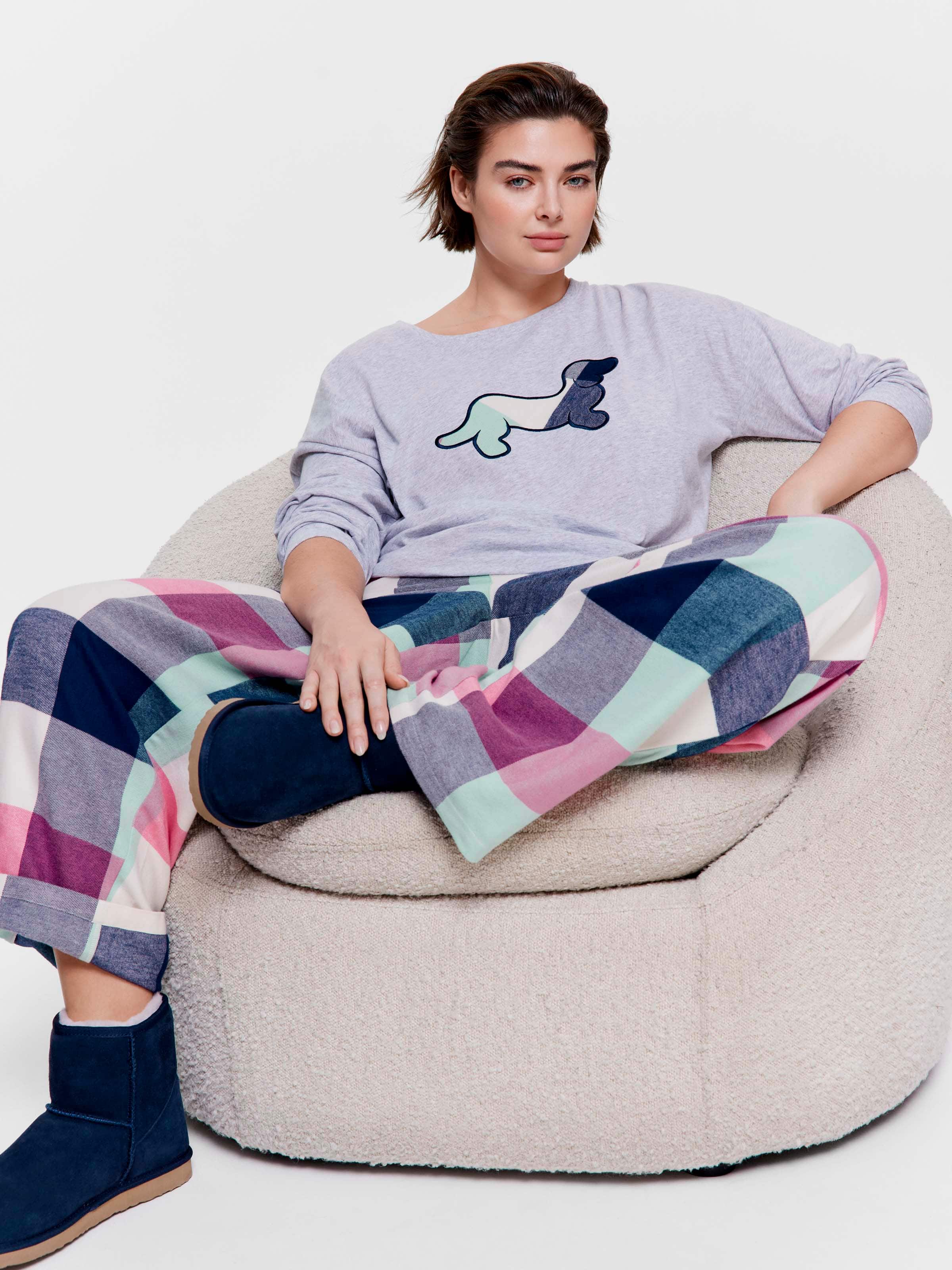 P.A. Plus Buffalo Check 100% Cotton Flannelette Classic Pj Pant