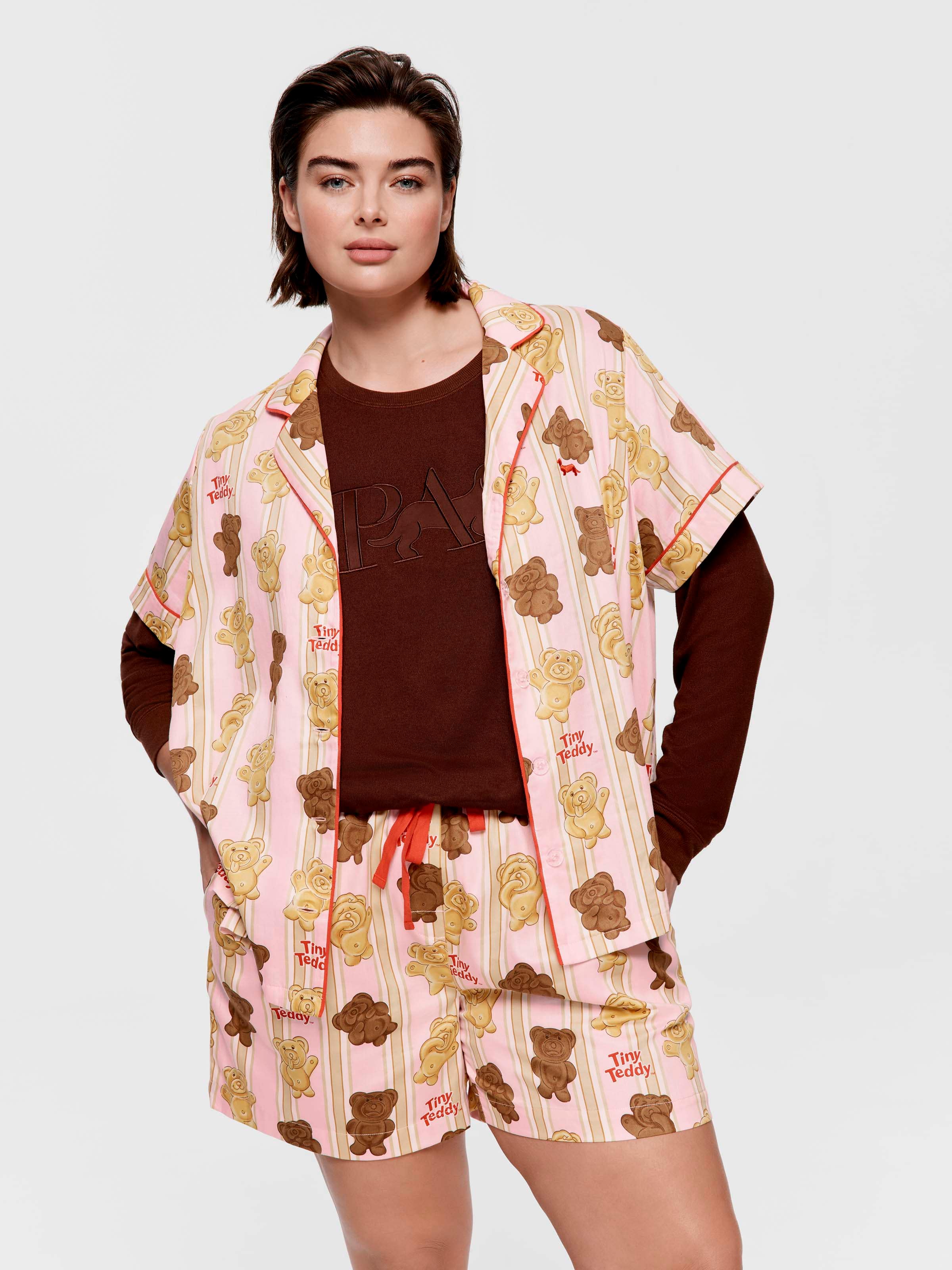 P.A. Plus Arnott's Tiny Teddy 100% Cotton Shortie Pj Set