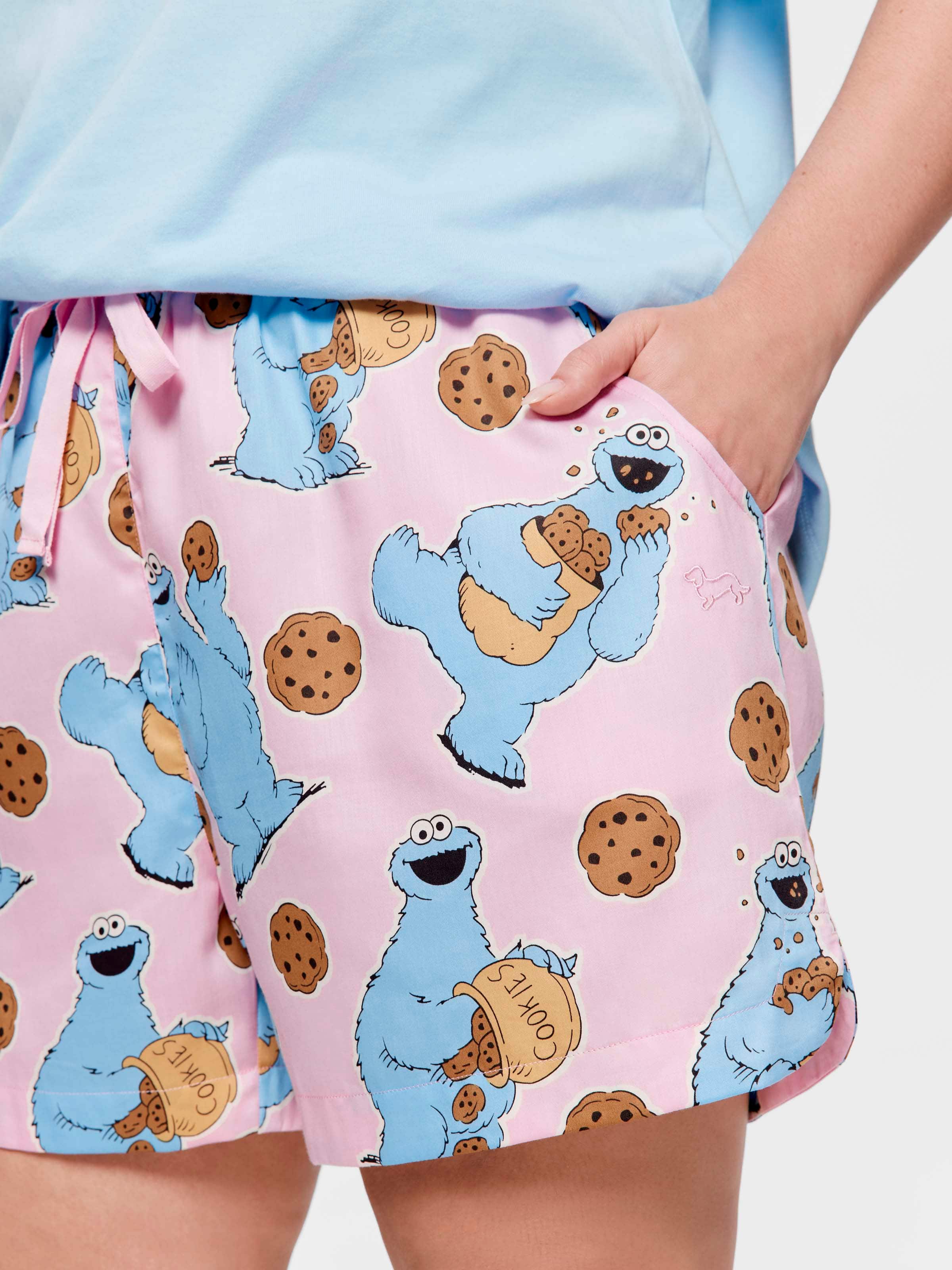 P.A. Plus Cookie Monster 100% Cotton Gerri Short