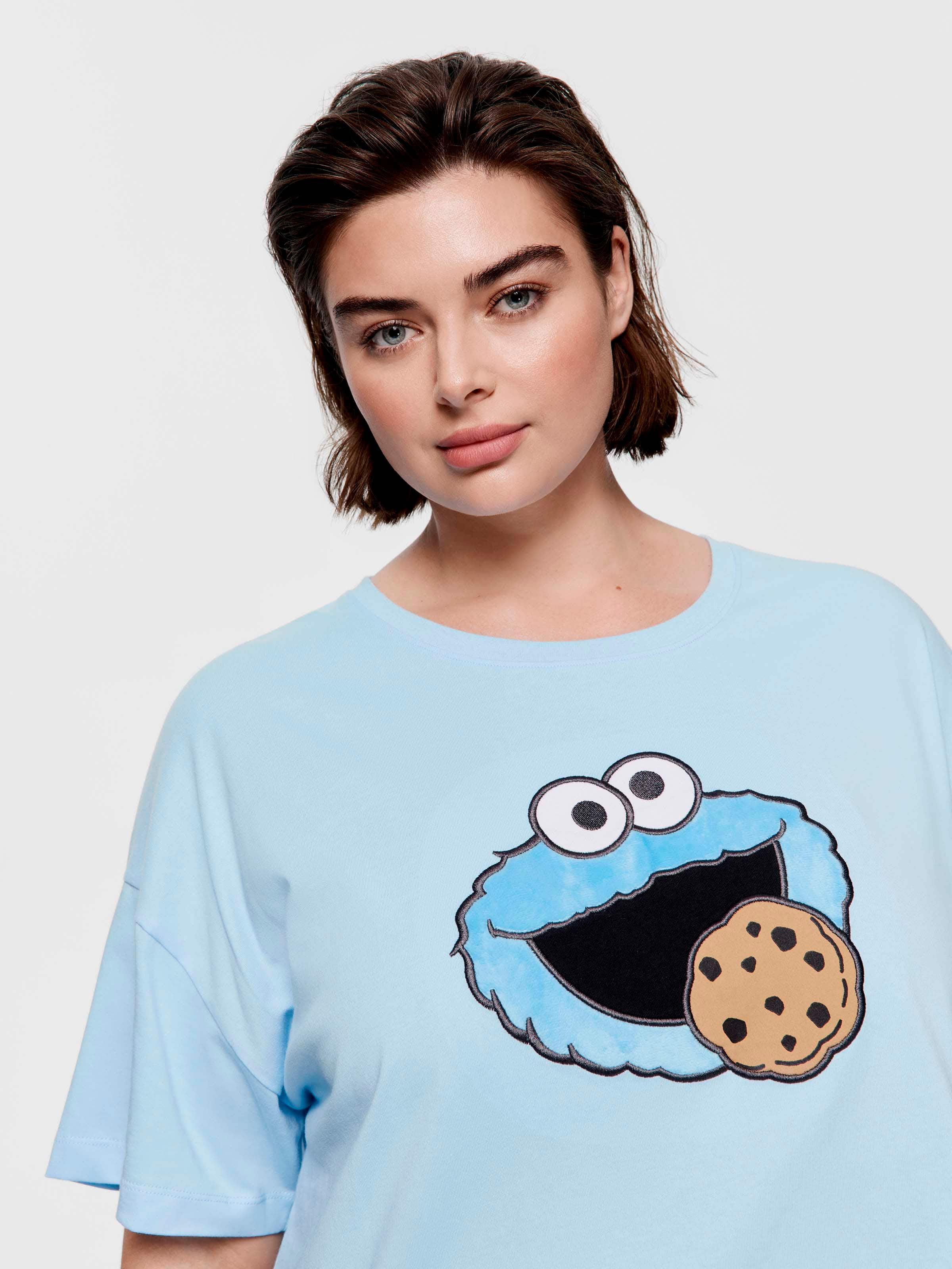 P.A. Plus Cookie Monster 100% Cotton Oversized Tee