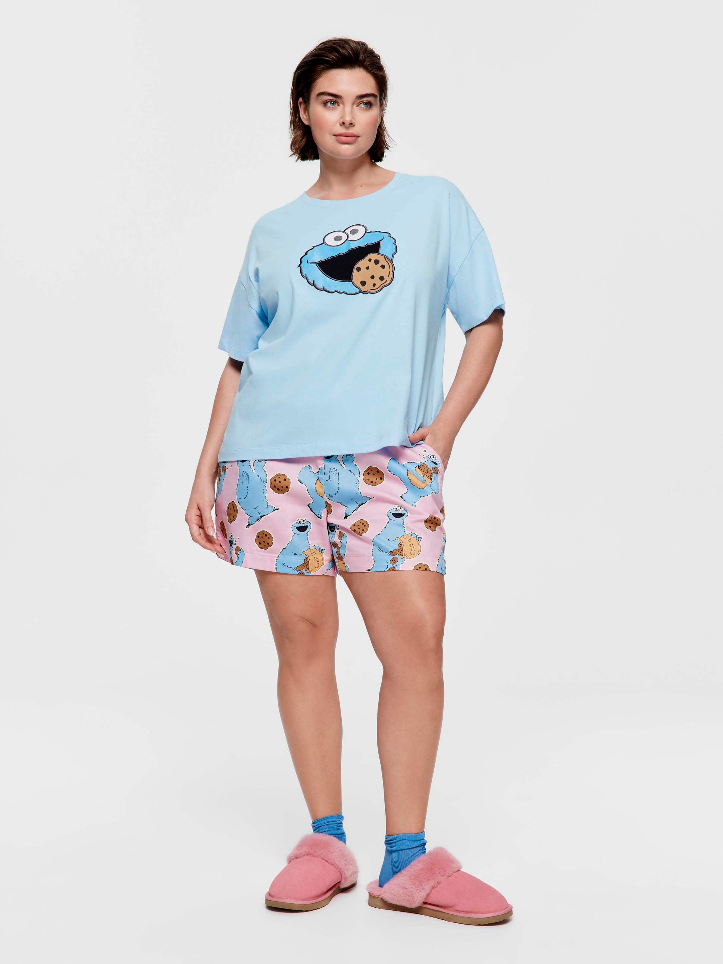 P.A. Plus Cookie Monster 100% Cotton Oversized Tee