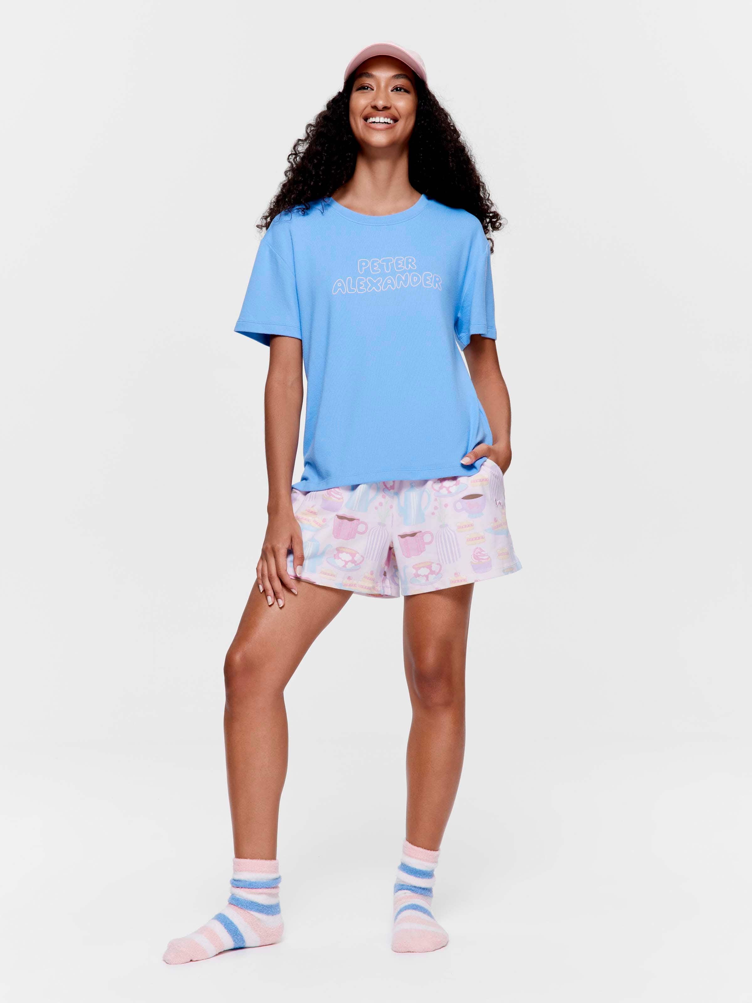 Blue Branded Plush Tee