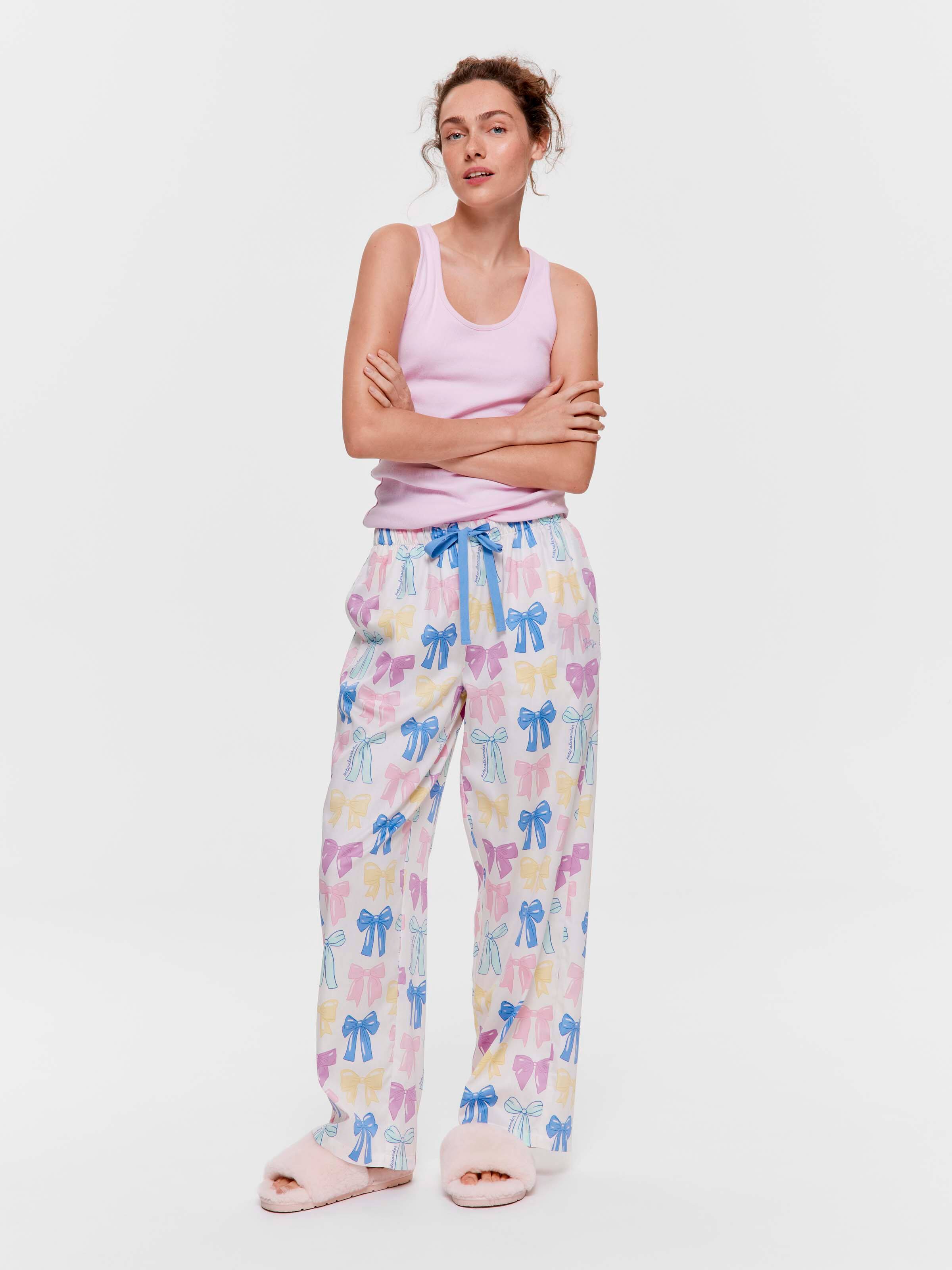Pastel Bows 100% Cotton Classic Pj Pant