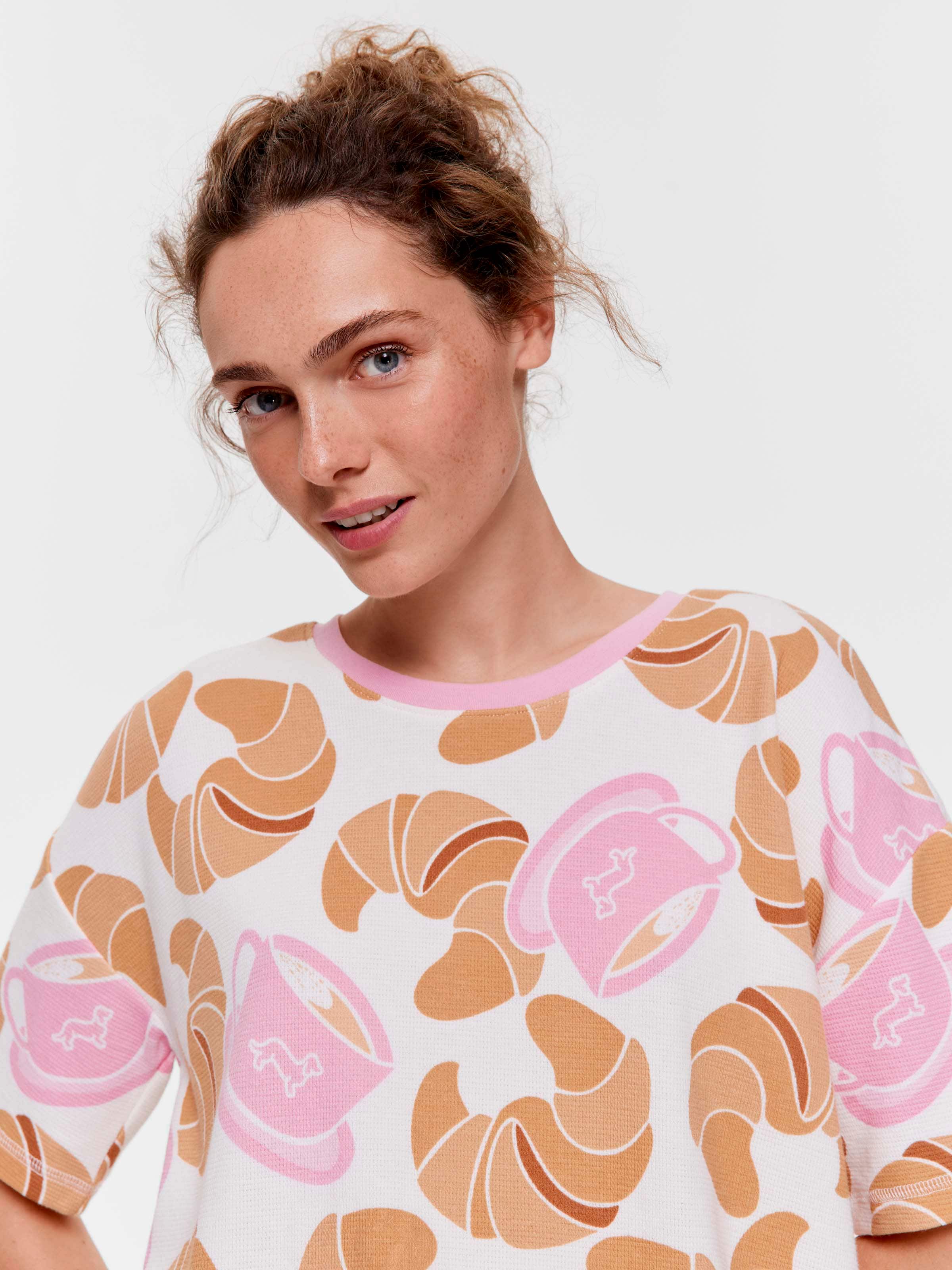 Croissant Waffle Shortie Pj Set