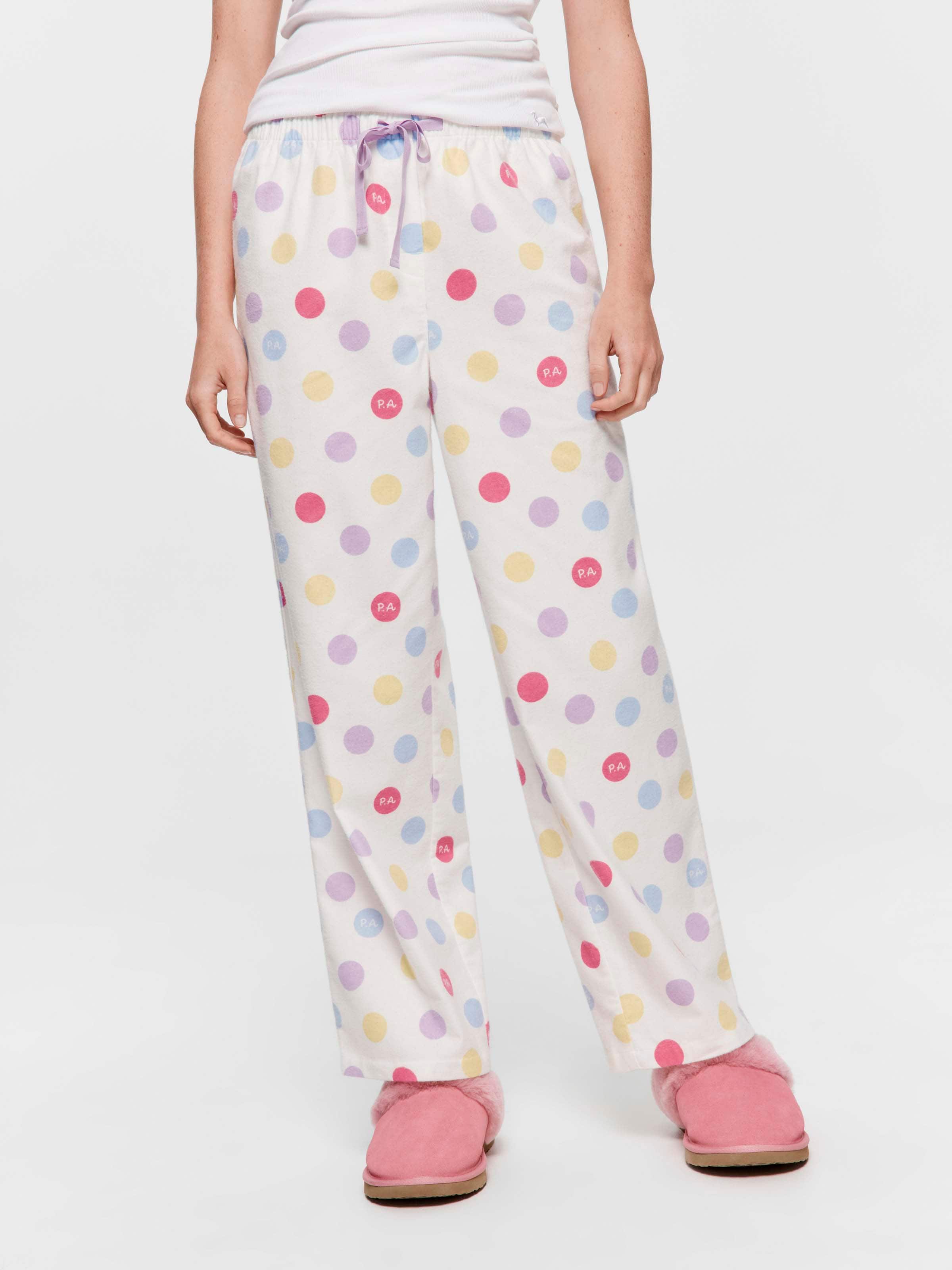 Multi Spots 100% Cotton Flannelette Classic Pj Pant