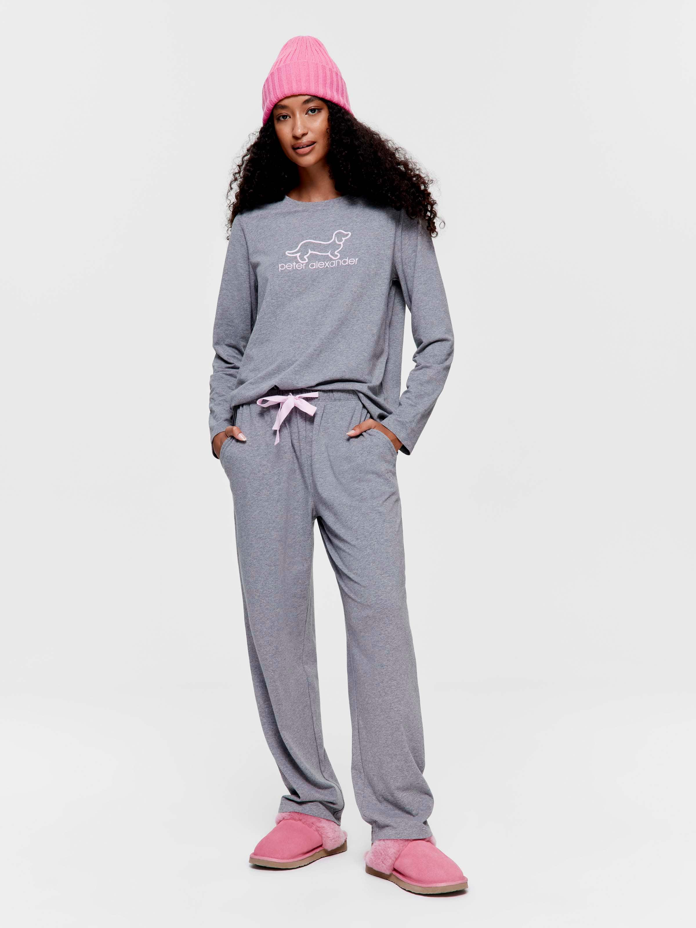 Charcoal Marle Tapered Pj Pant