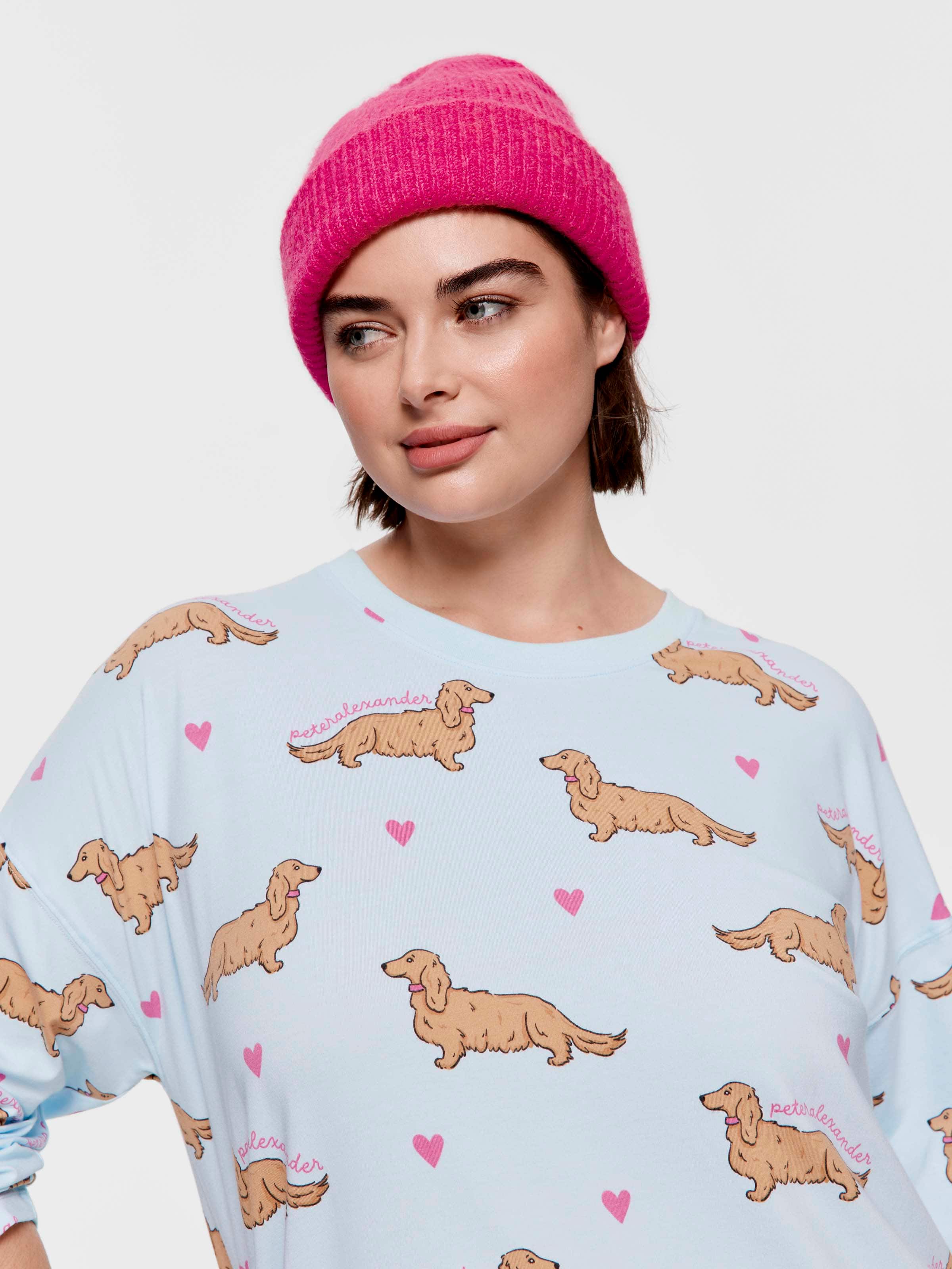 P.A. Plus Dachshund Love Long Sleeve Nightie