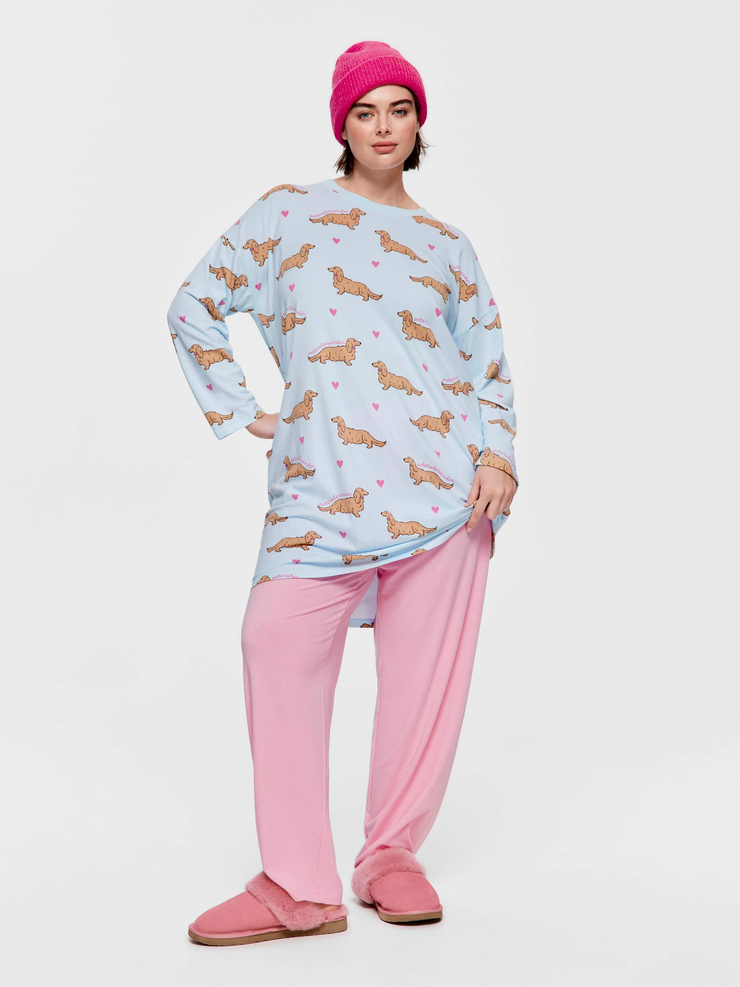 P.A. Plus Dachshund Love Long Sleeve Nightie