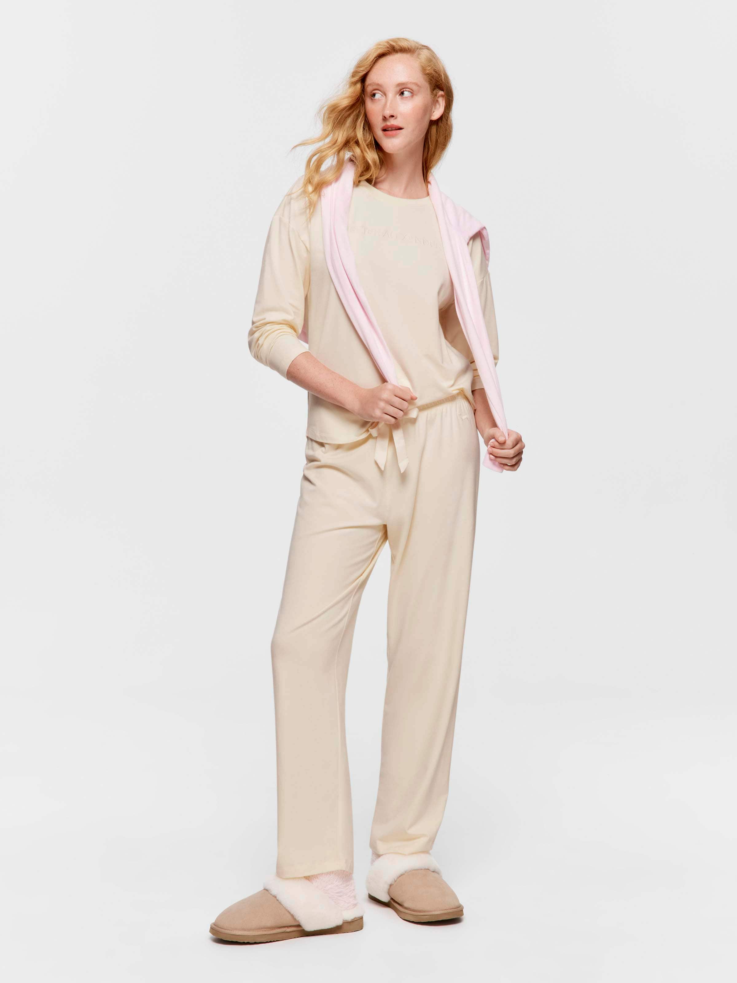 Pastel Lemon Tapered Pj Pant