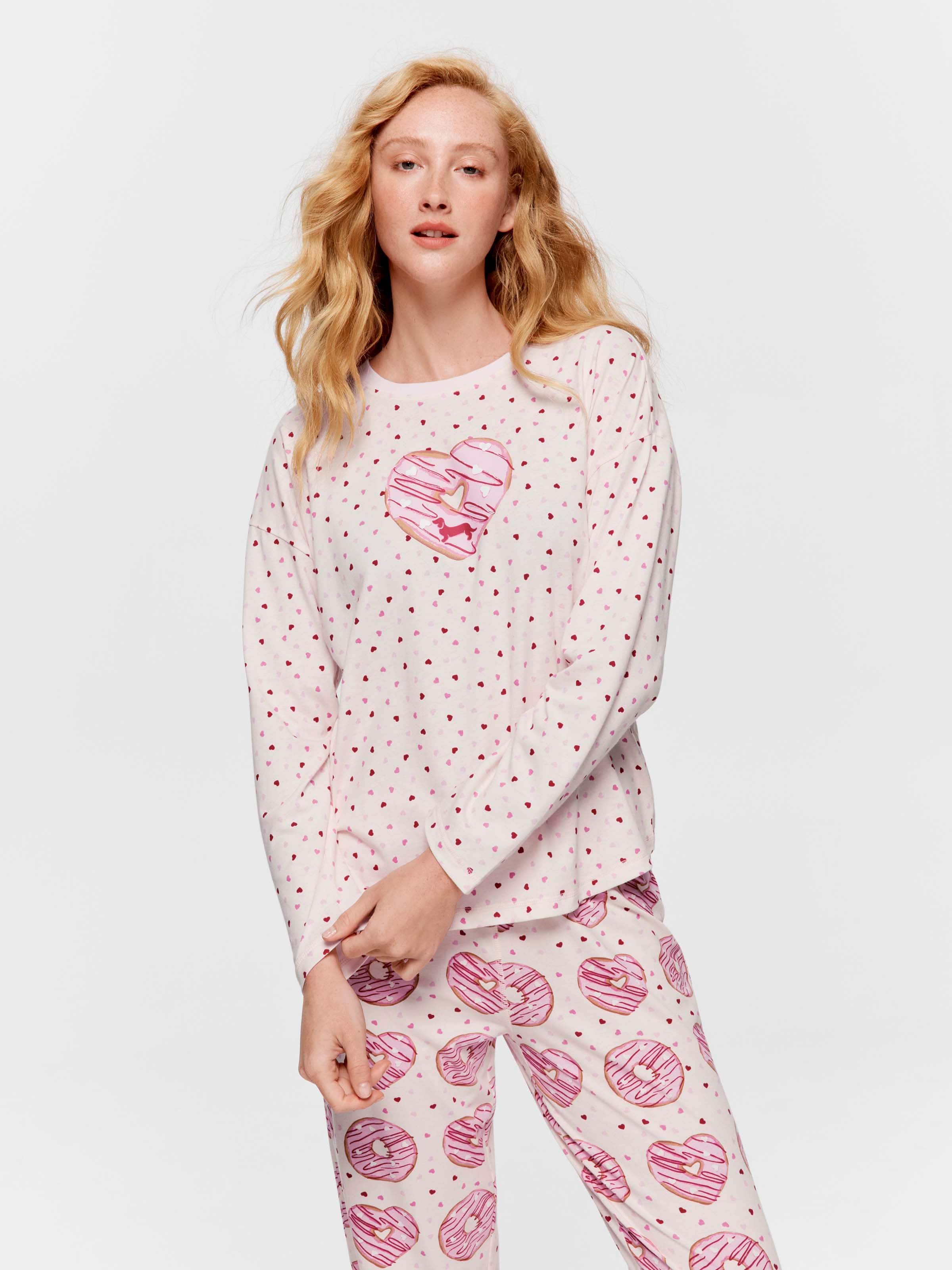 Doughnut Heart 100% Cotton Long Sleeve Top