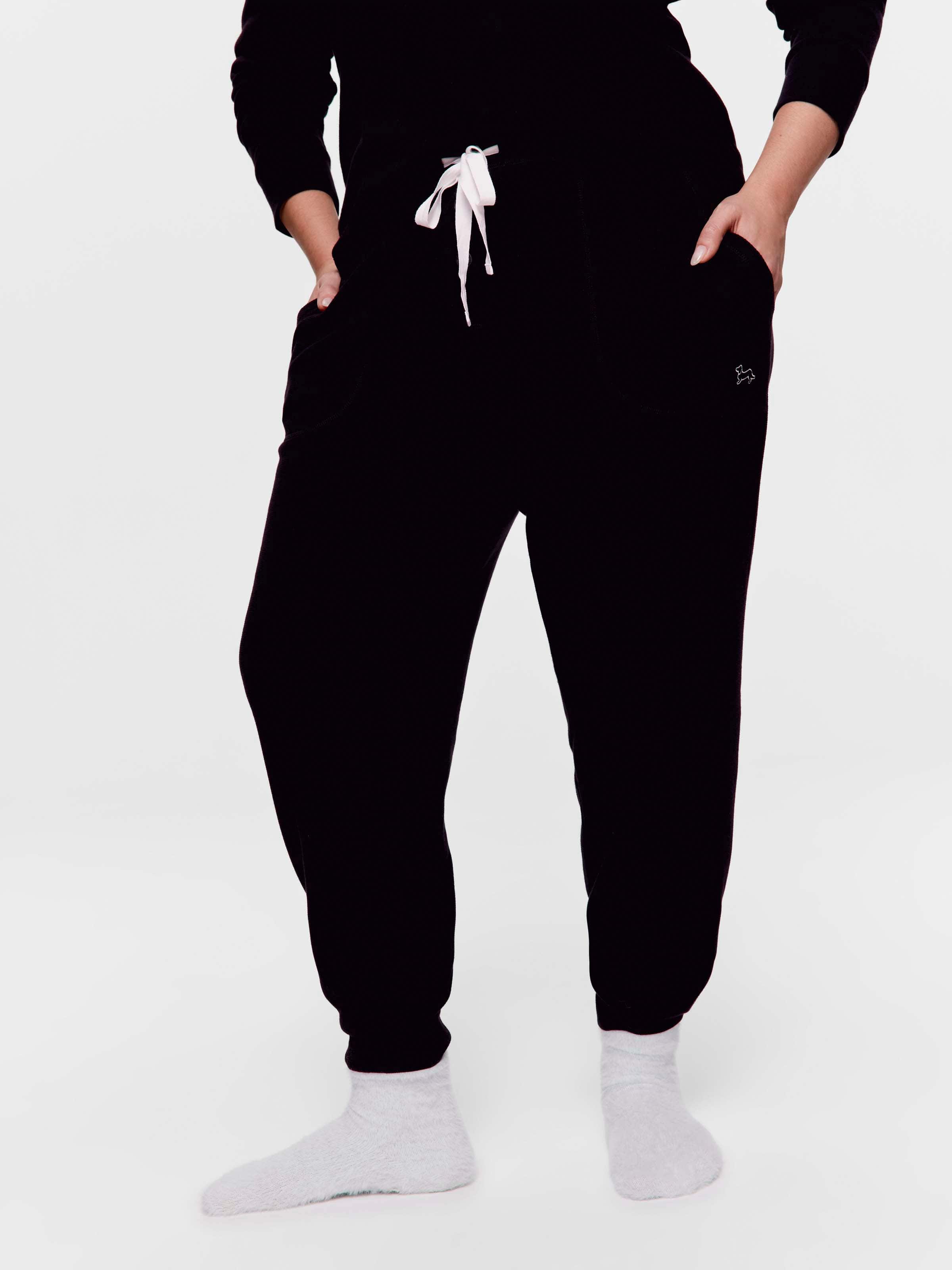 P.A. Plus Black Waffle Easy Pj Pant