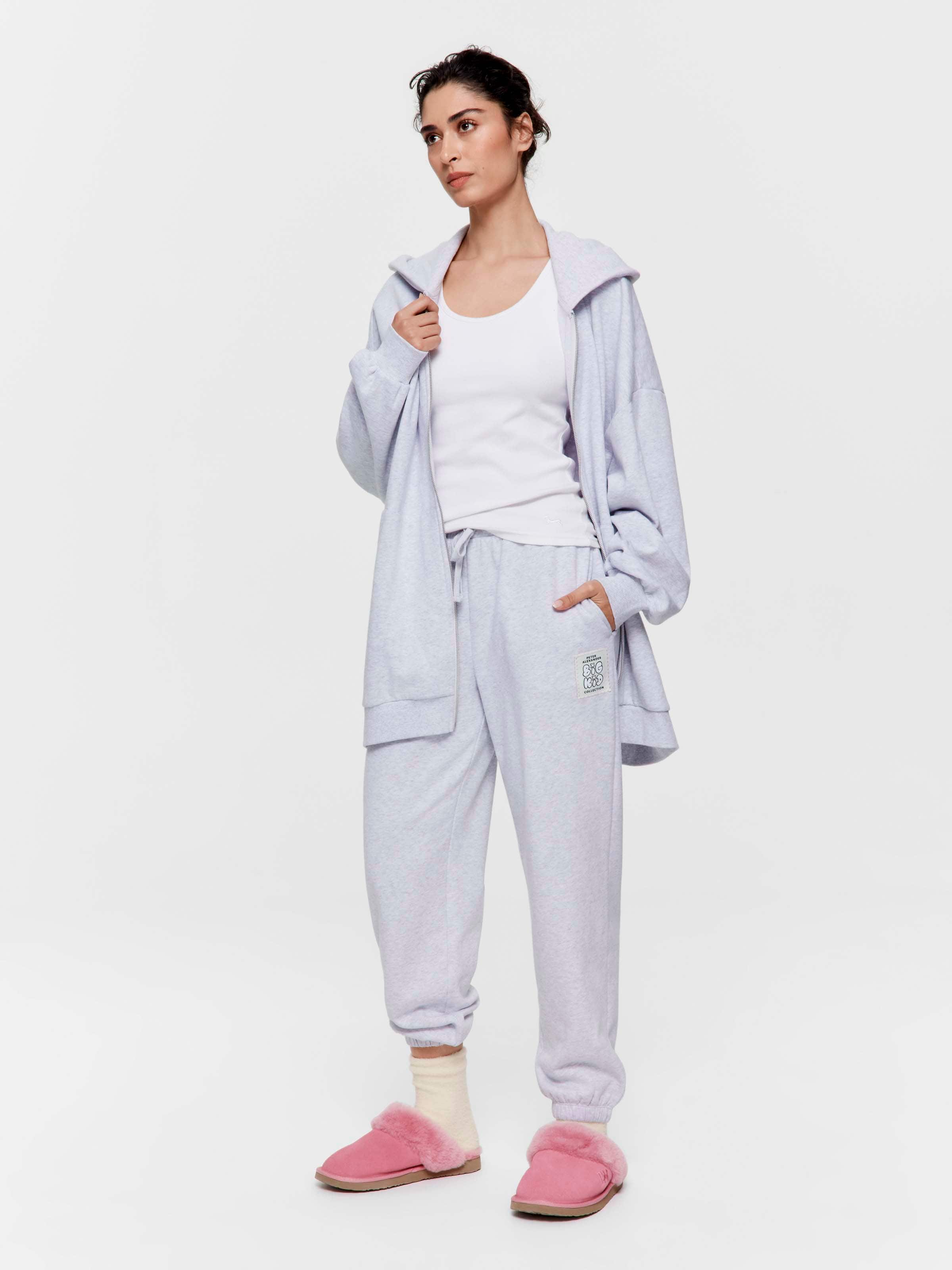 Big Kid Grey Fleece Track Pj Pant