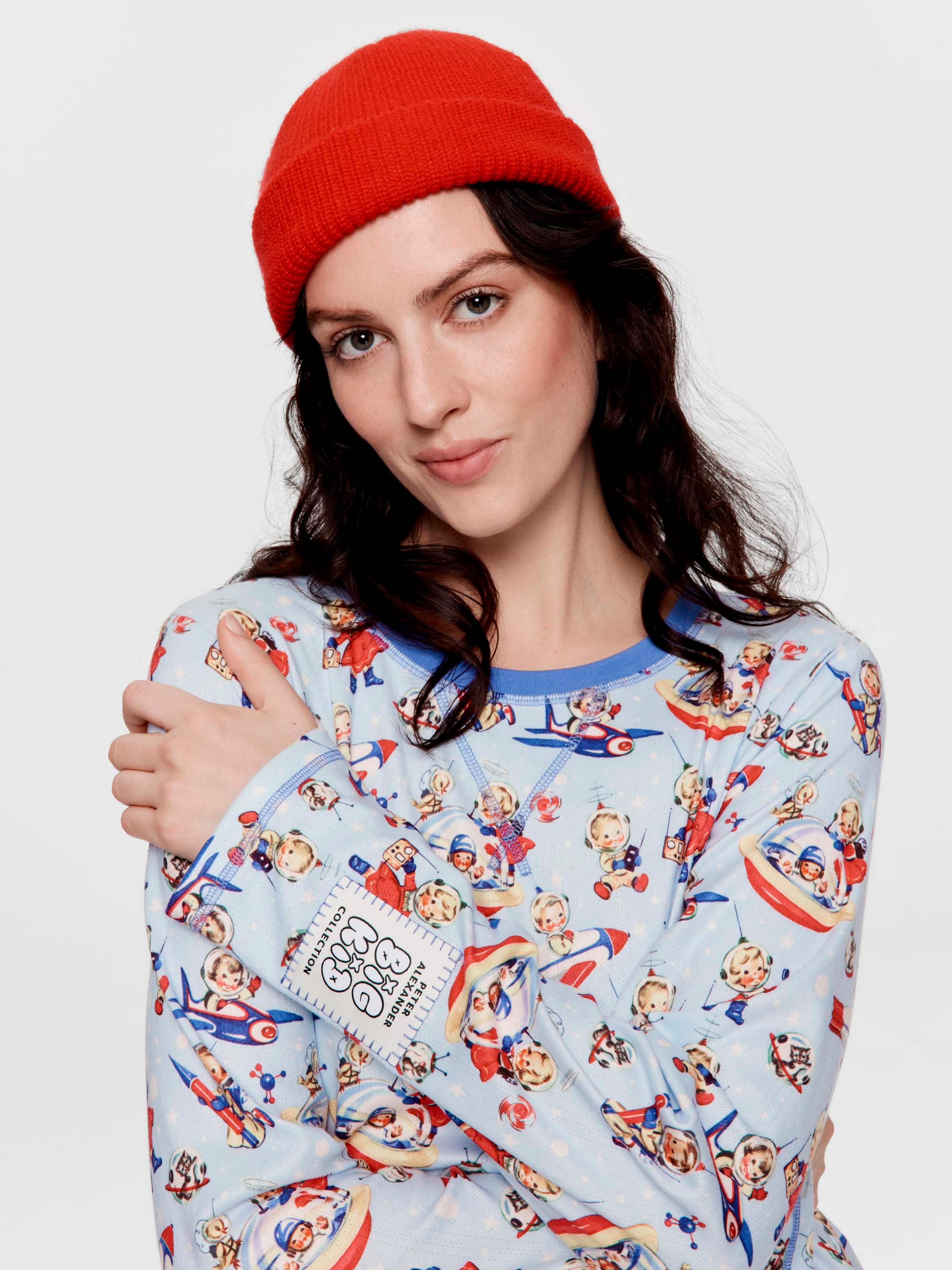 Big Kid Outer Space Pointelle Long Pj Set