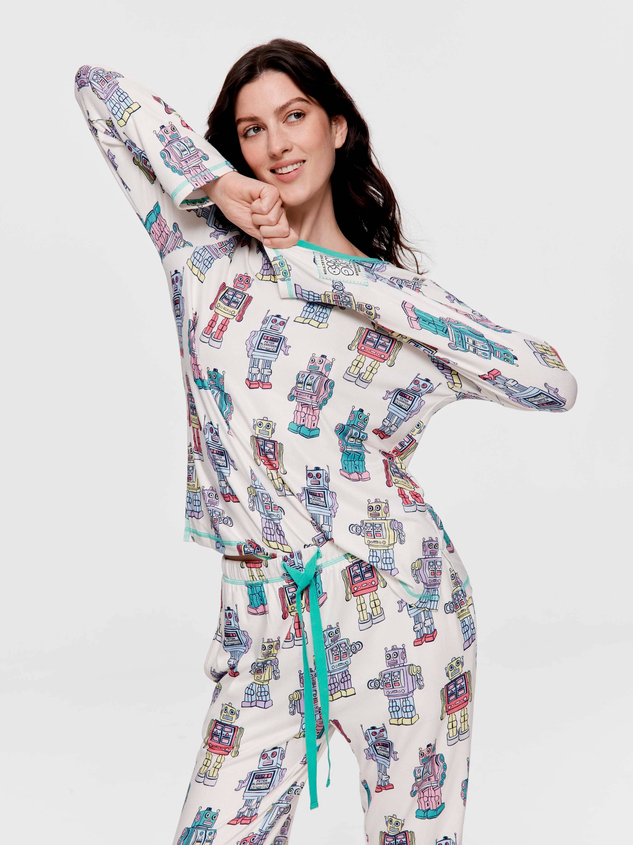 Big Kid Robot Plush Long Pj Set