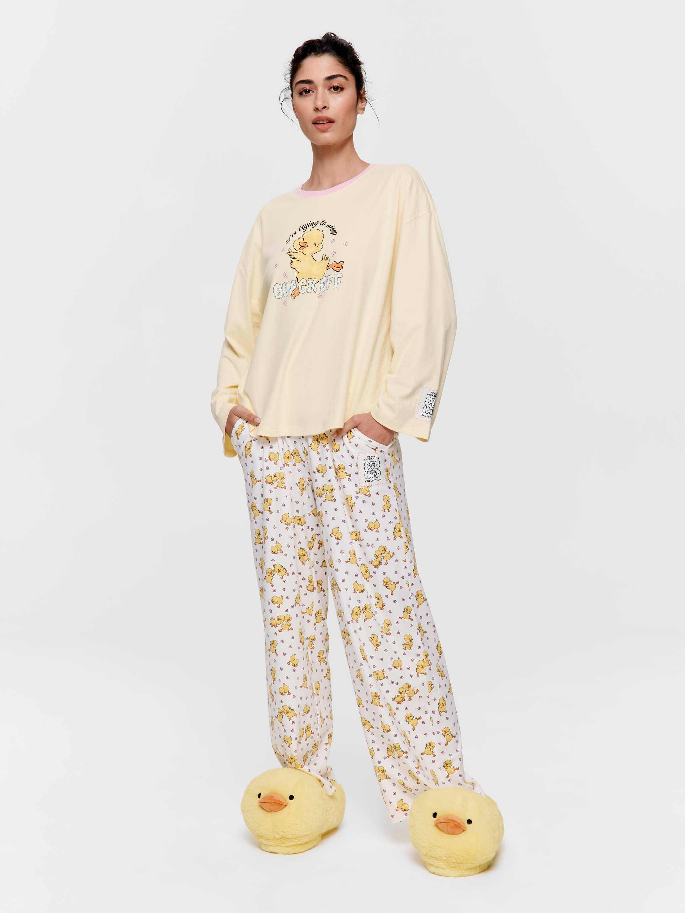 Quack Off 100% Cotton Oversized Long Sleeve Top