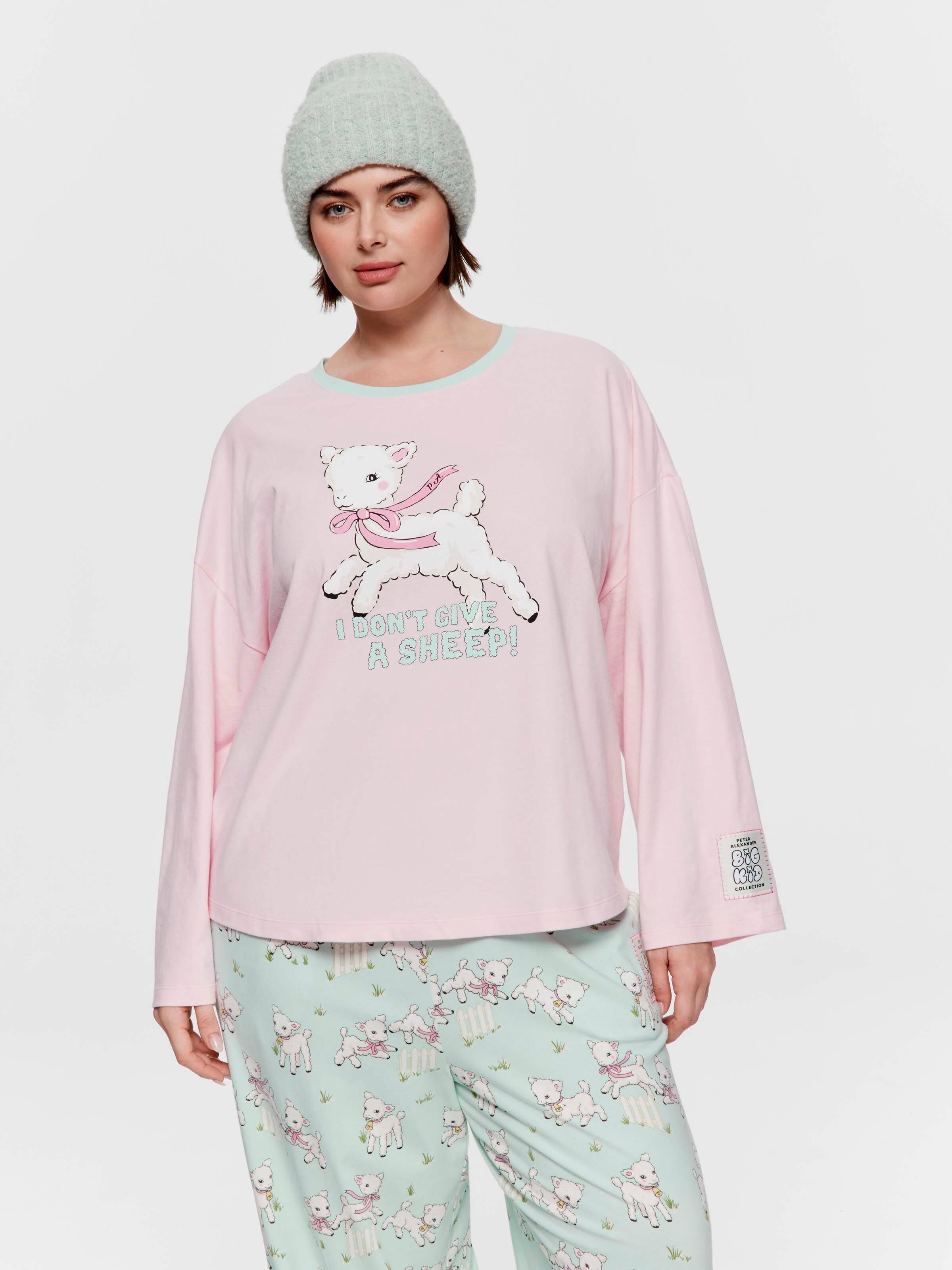P.A. Plus Don't Give A Sheep 100% Cotton Oversized Long Sleeve Top