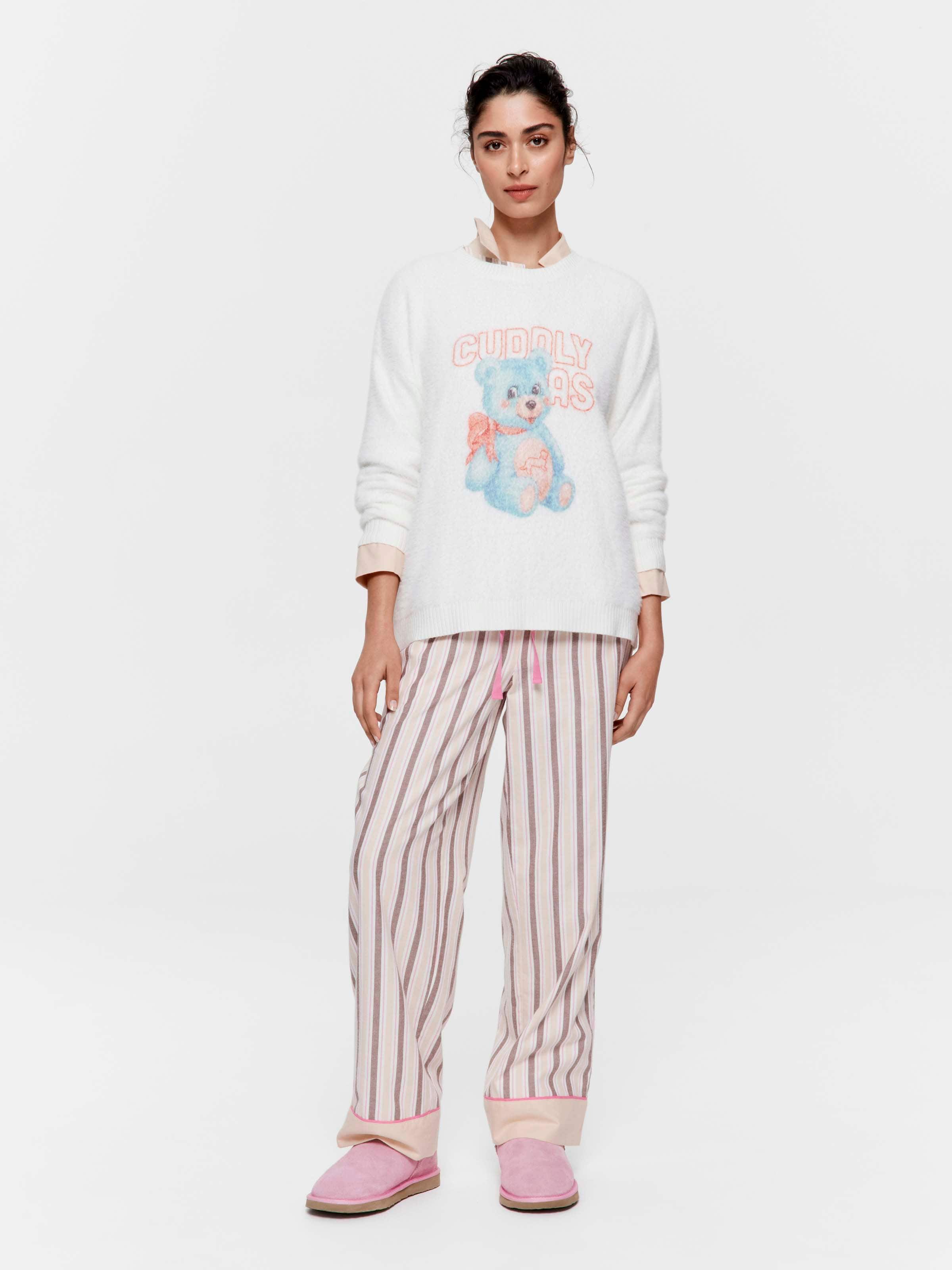 Cuddly As Teddy Fluffy Knit Sweater
