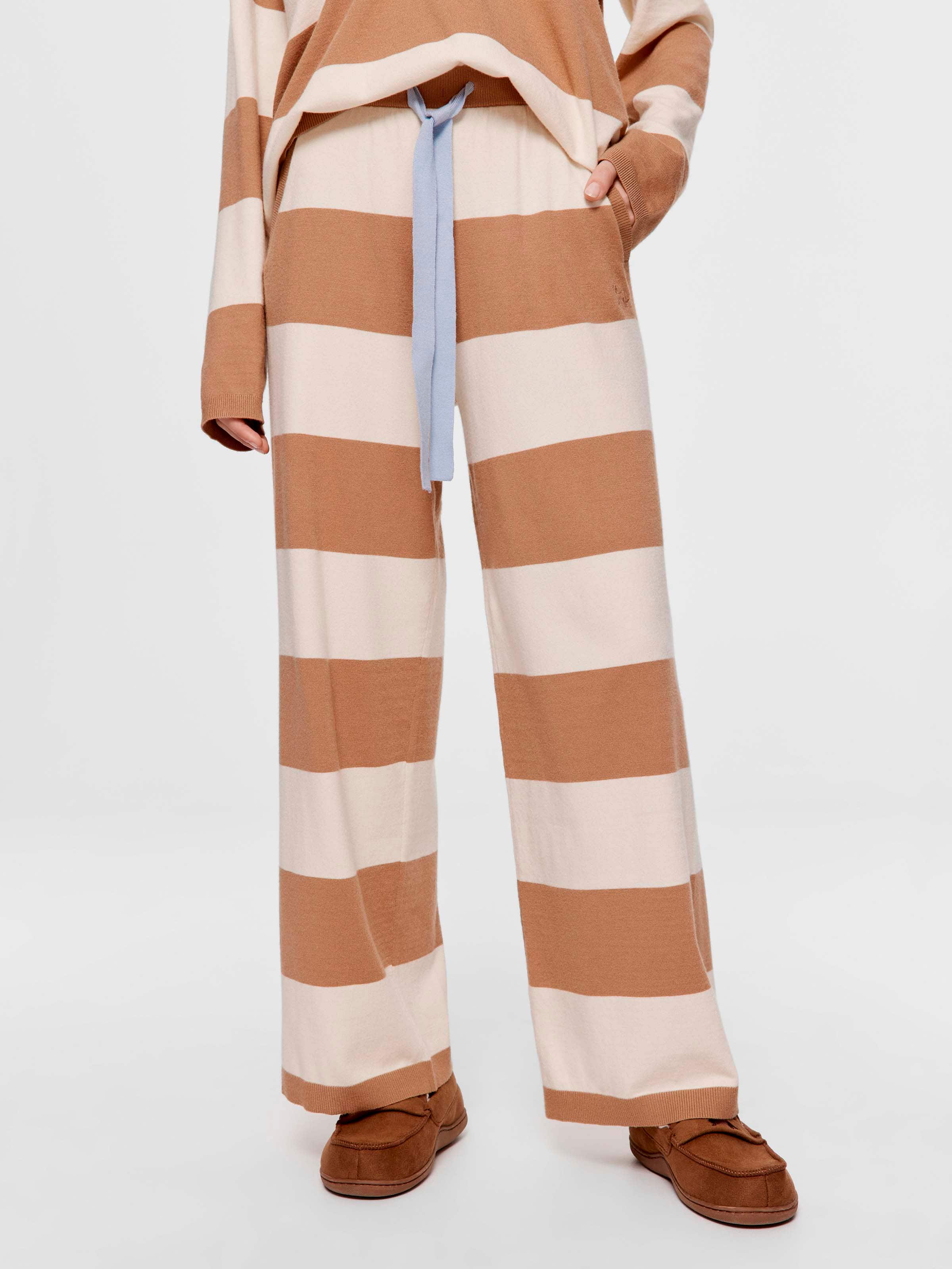 Soft Knit Stripe Straight Leg Pj Pant