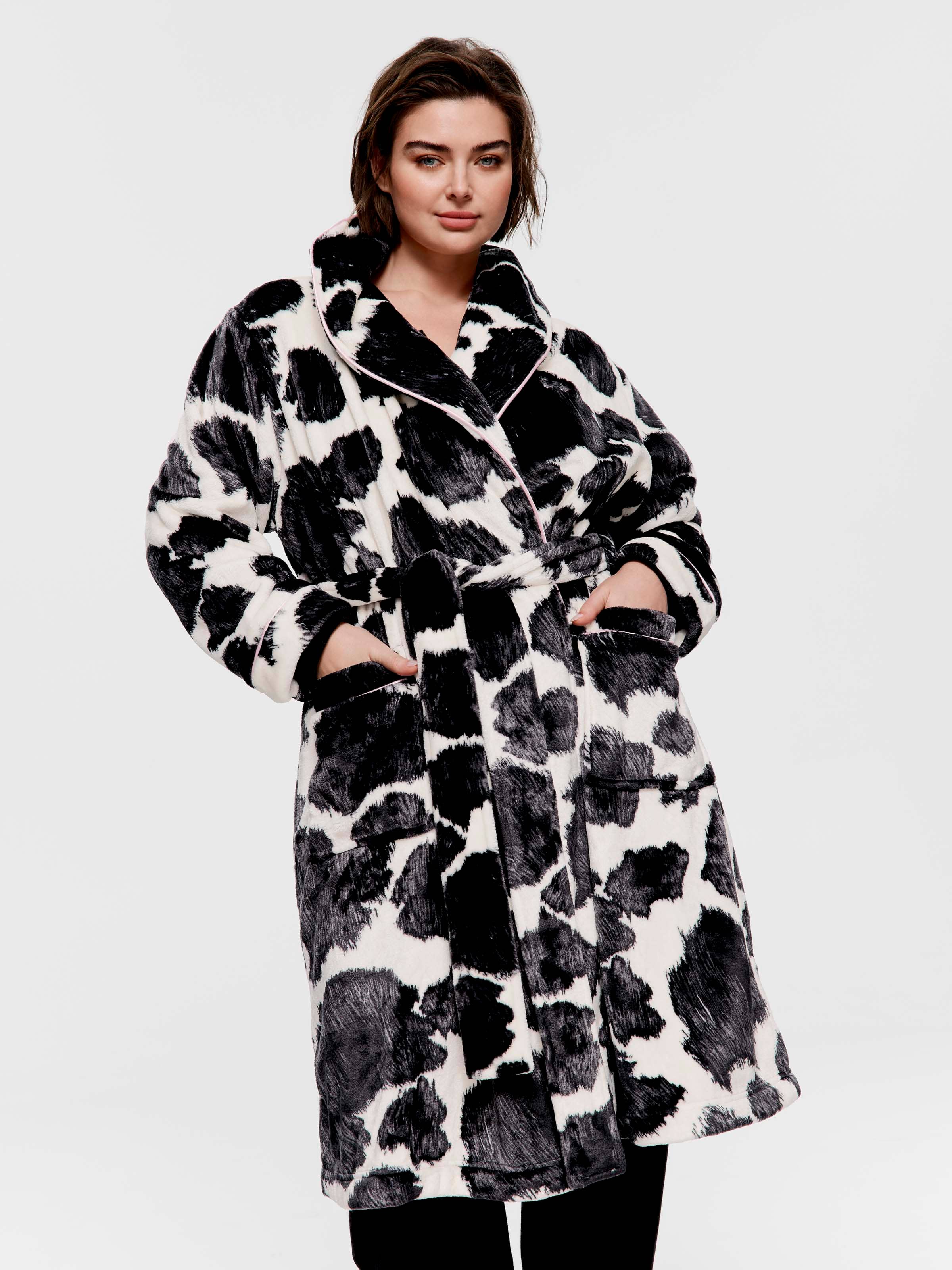 P.A. Plus Cow Print Fashion Gown