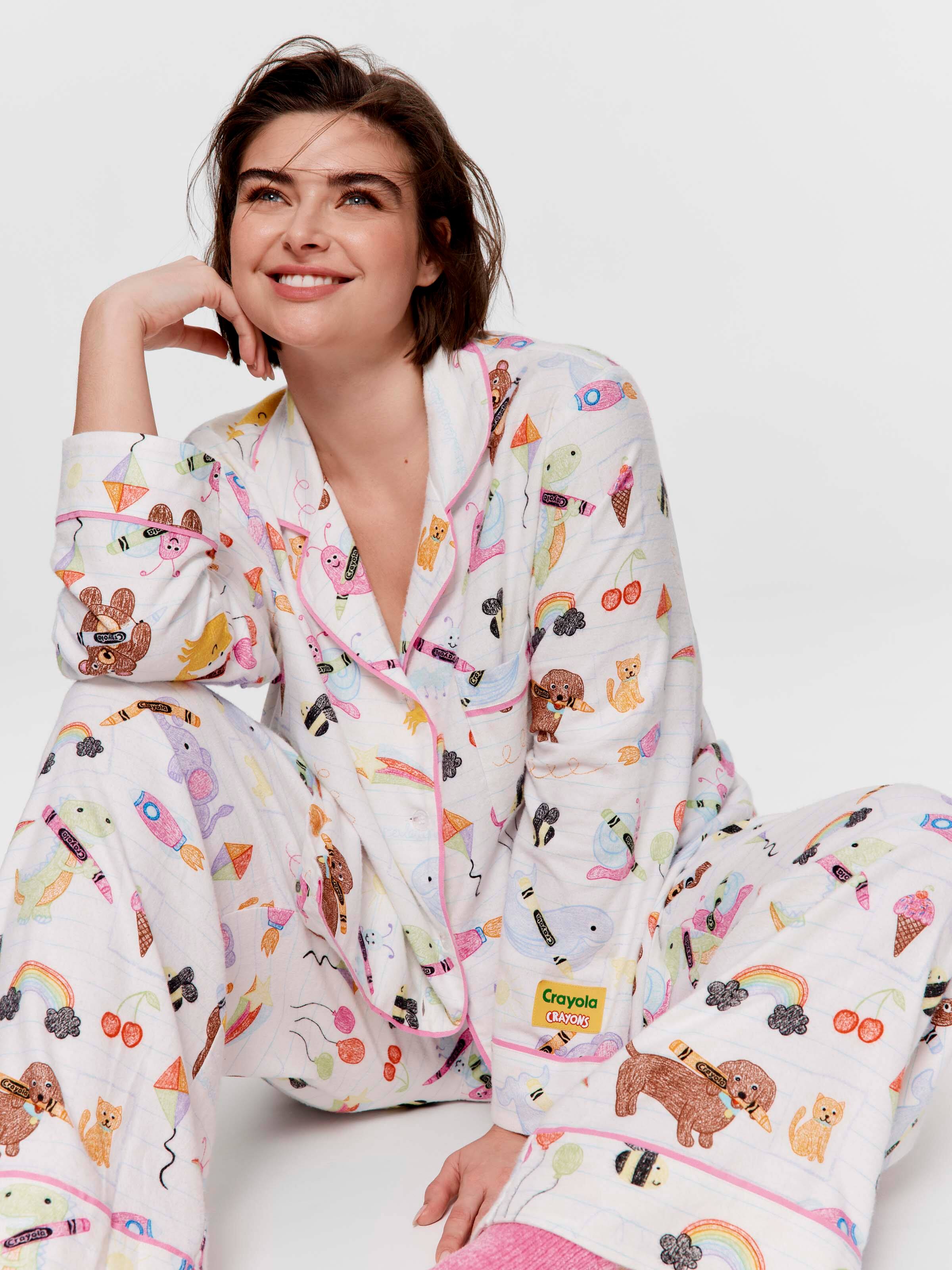P.A. Plus Crayola Bamboo Flannelette Classic Pj Set