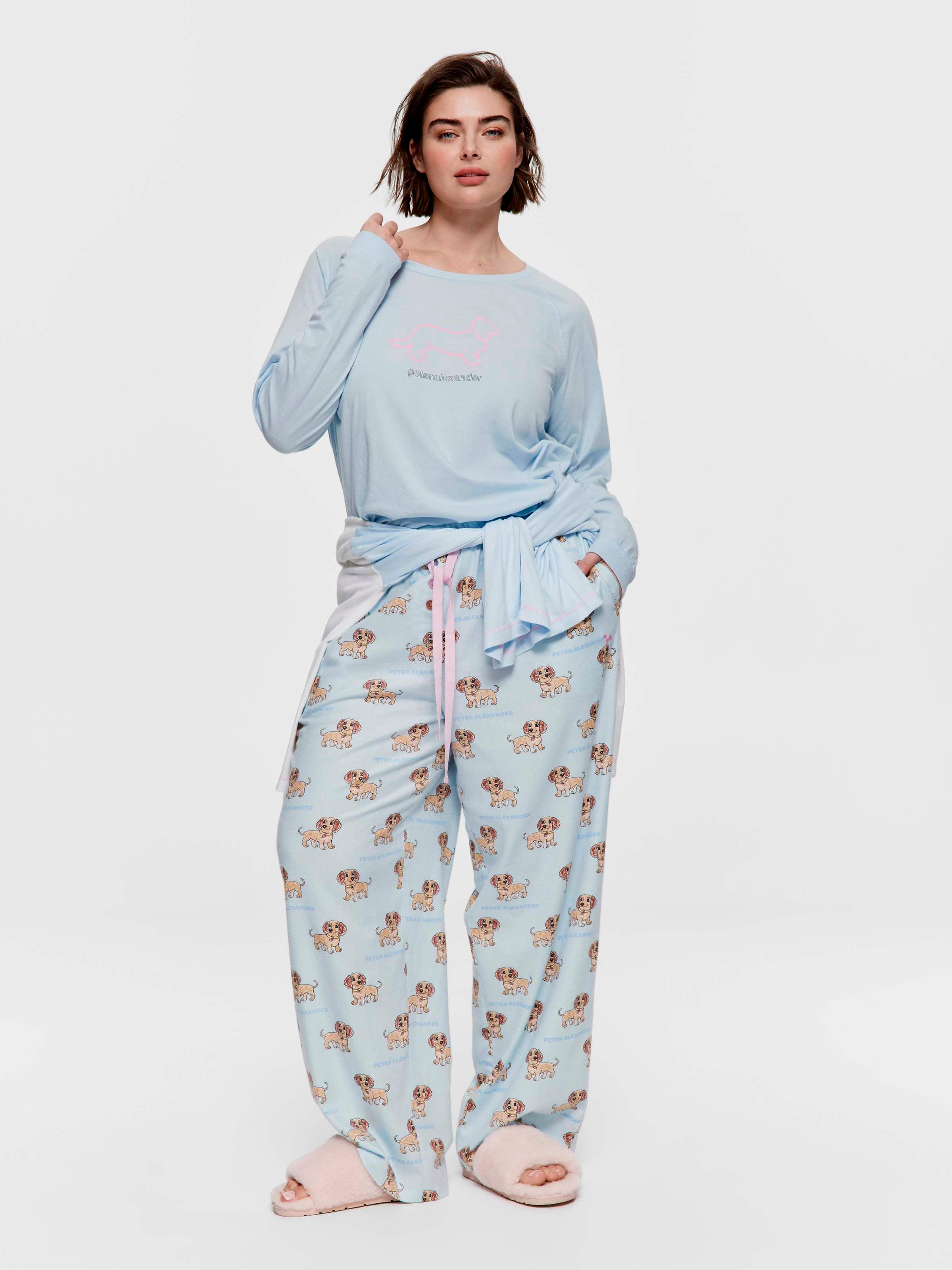 P.A. Plus Sketched Penny Bamboo Flannelette Classic Pj Pant